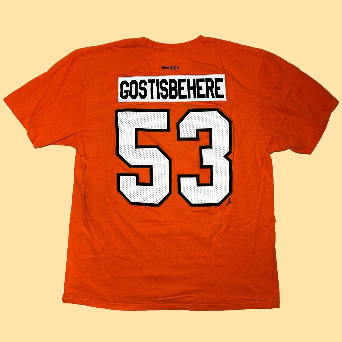 Reebok Philadelphia Flyers Shayne Gostisbehere #53 T-Shirt - XL - Orange