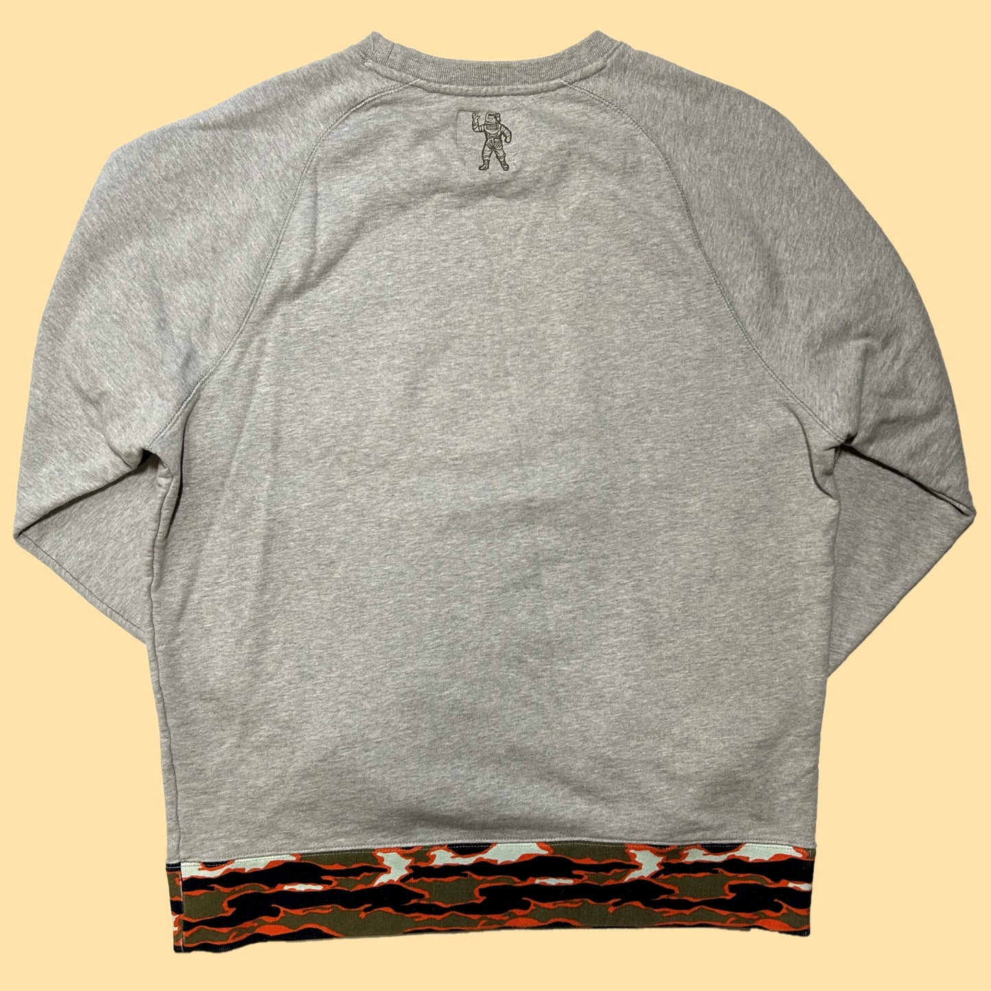 Billionaire Boys Club Orange Camo Logo Crewneck Sweater - XL - Gray