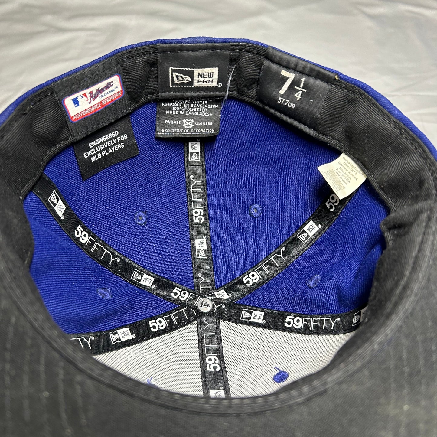 New Era 59fifty LA Dodgers Hat - Blue with White Logo - 7 & 1/4