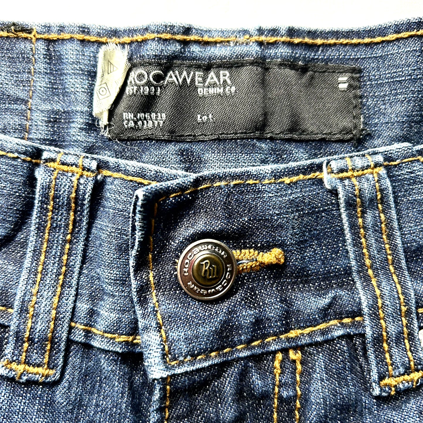 Rocawear Y2K Jean Shorts w/ Embroidered Pockets - 32