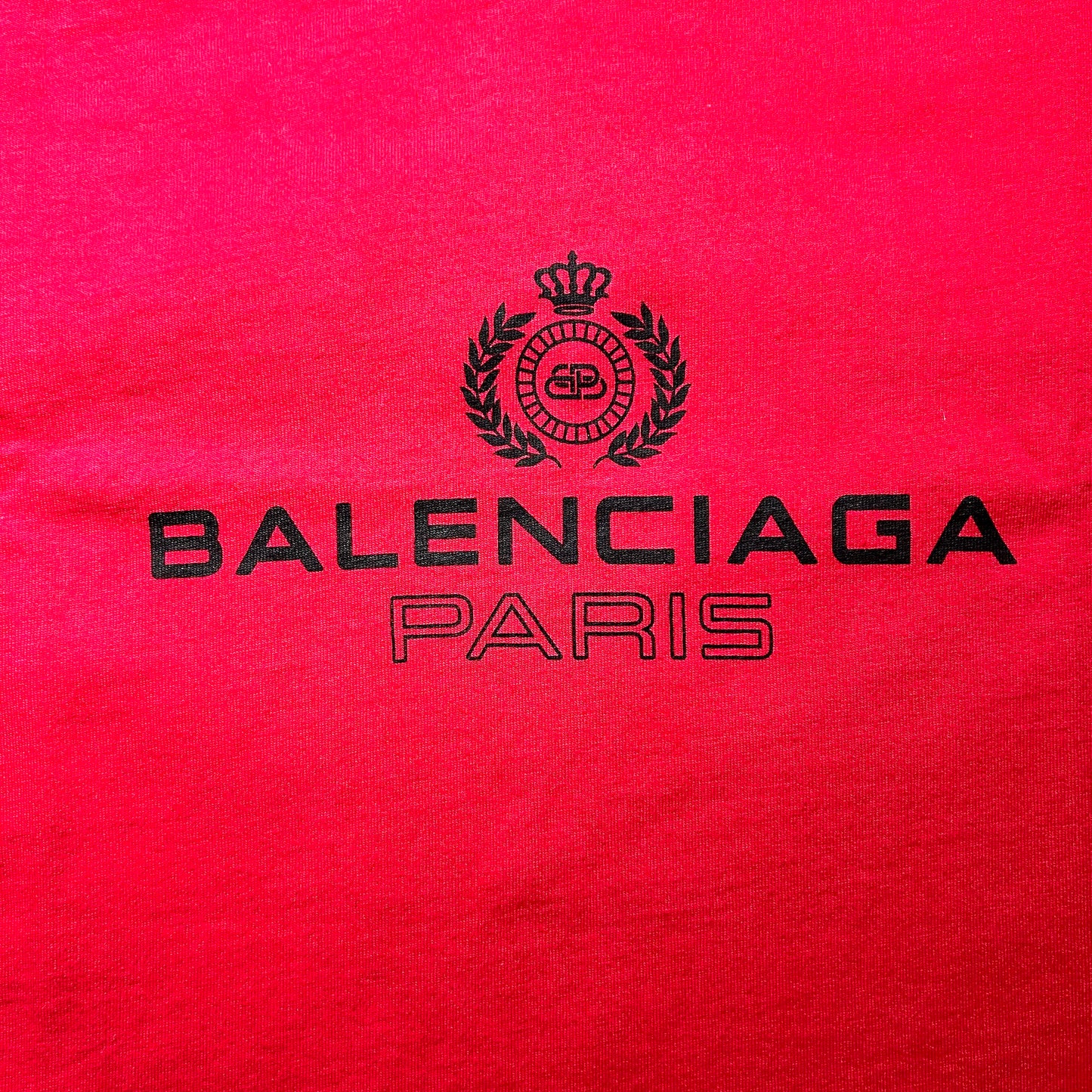 Balenciaga Paris BB Logo T-Shirt - Large - Red