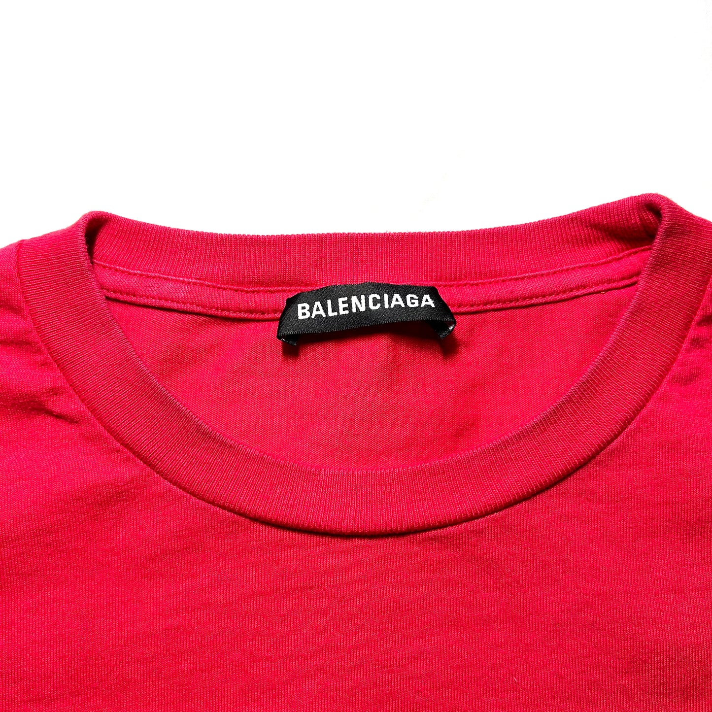 Balenciaga Paris BB Logo T-Shirt - Large - Red