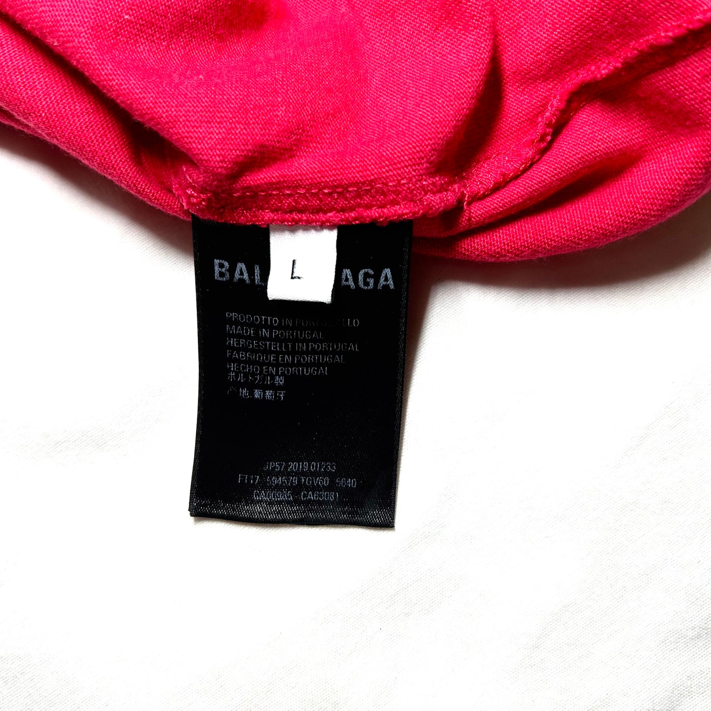 Balenciaga Paris BB Logo T-Shirt - Large - Red