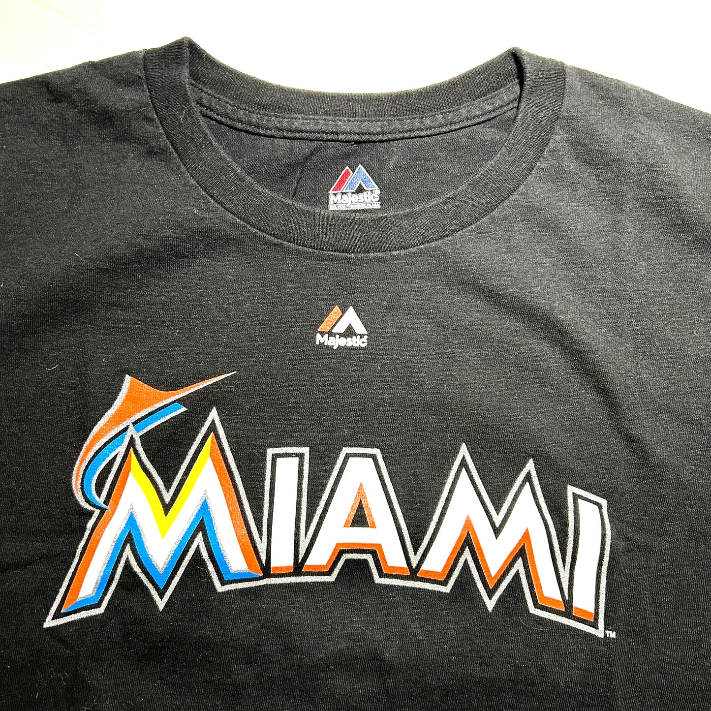 Majestic Miami Marlins Ichiro Suzuki #51 T-Shirt - Large - Black