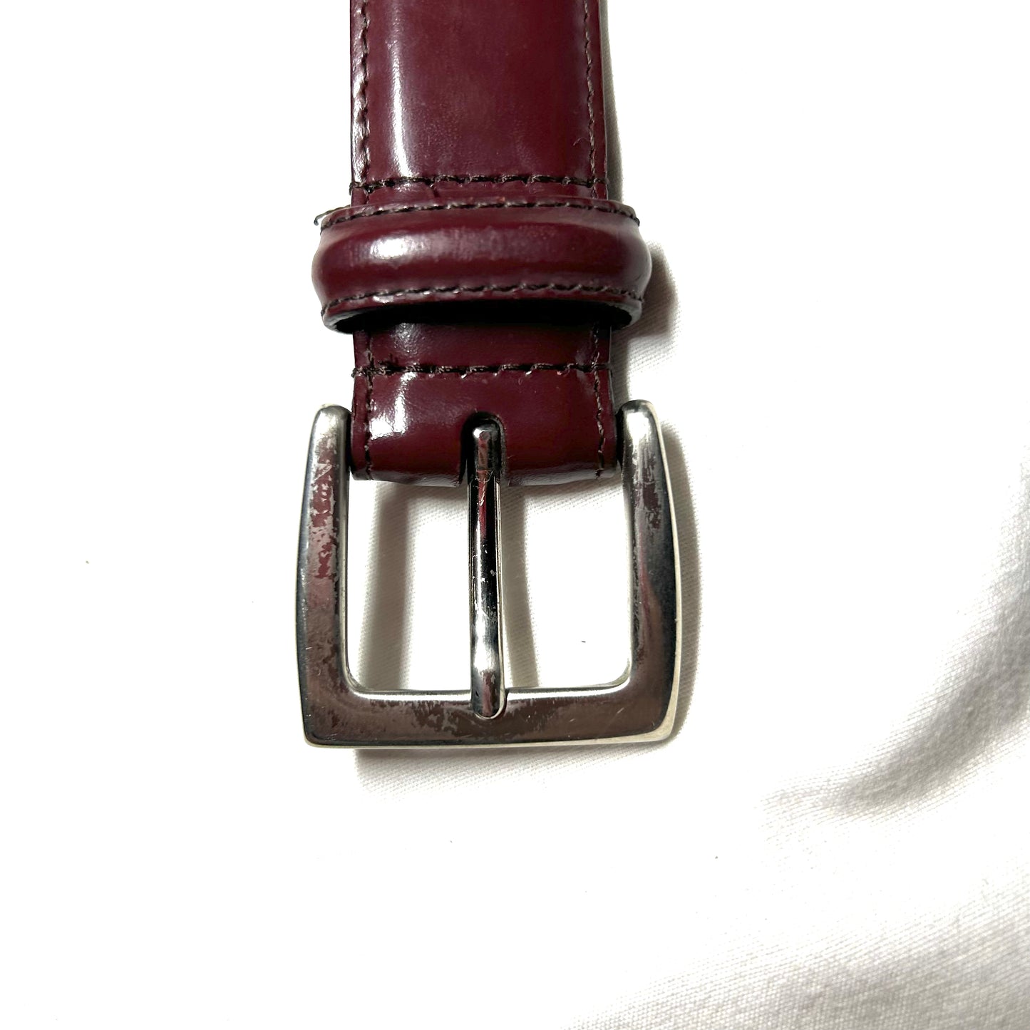 Coach Polished Cowhide Leather Belt 5936 - 34 - Burgundy