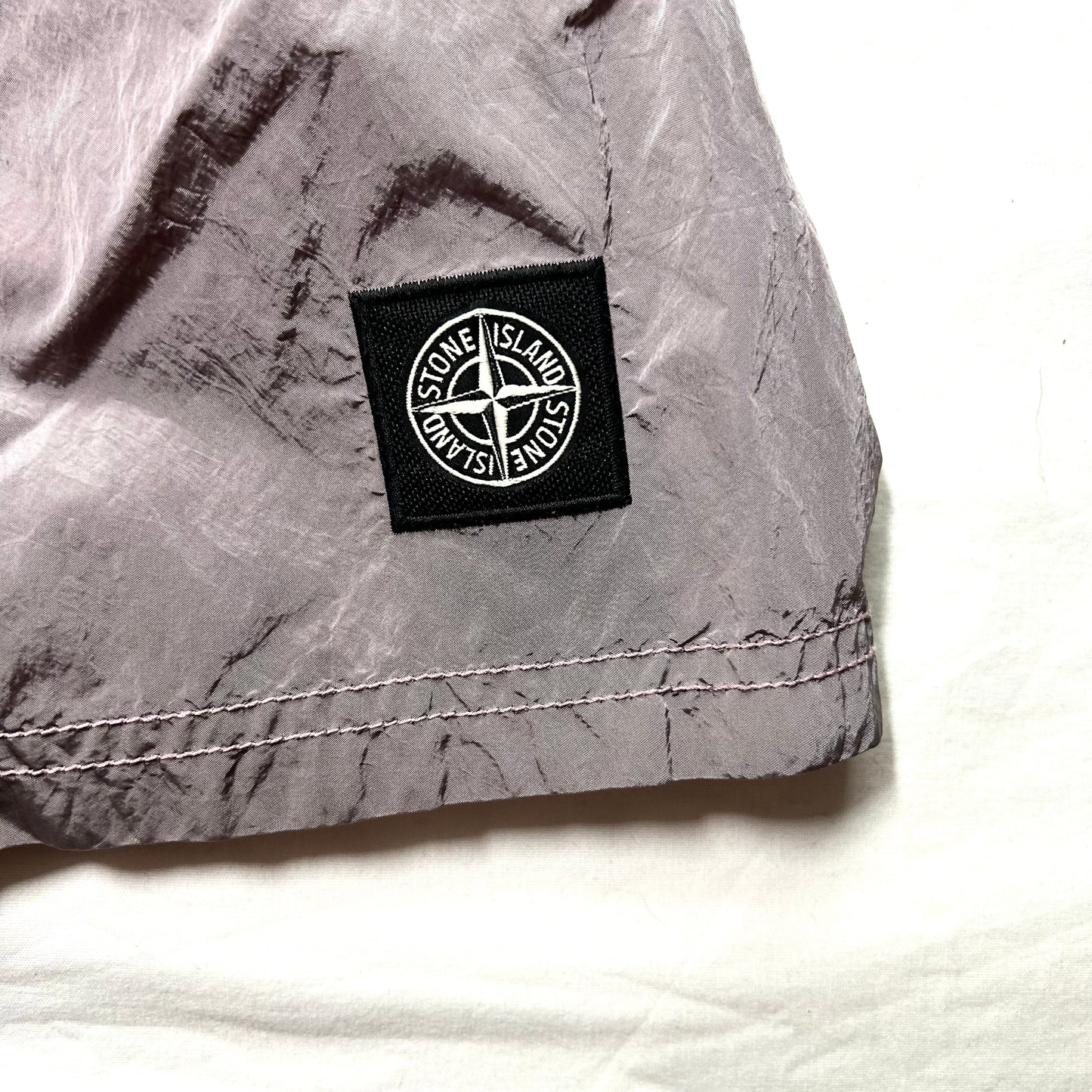 Stone Island Dyed Nylon Metal Shorts - XL - Rose Quartz