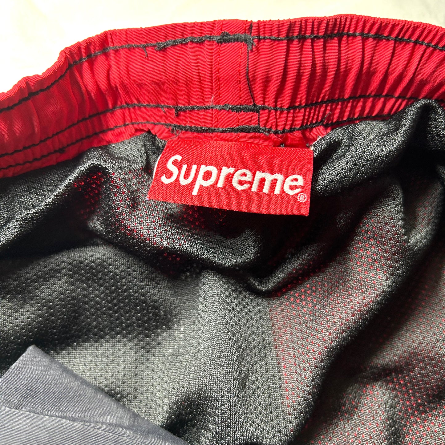 Supreme Big Letter Water Shorts (Spring/Summer 2020) - Medium - Black/Red