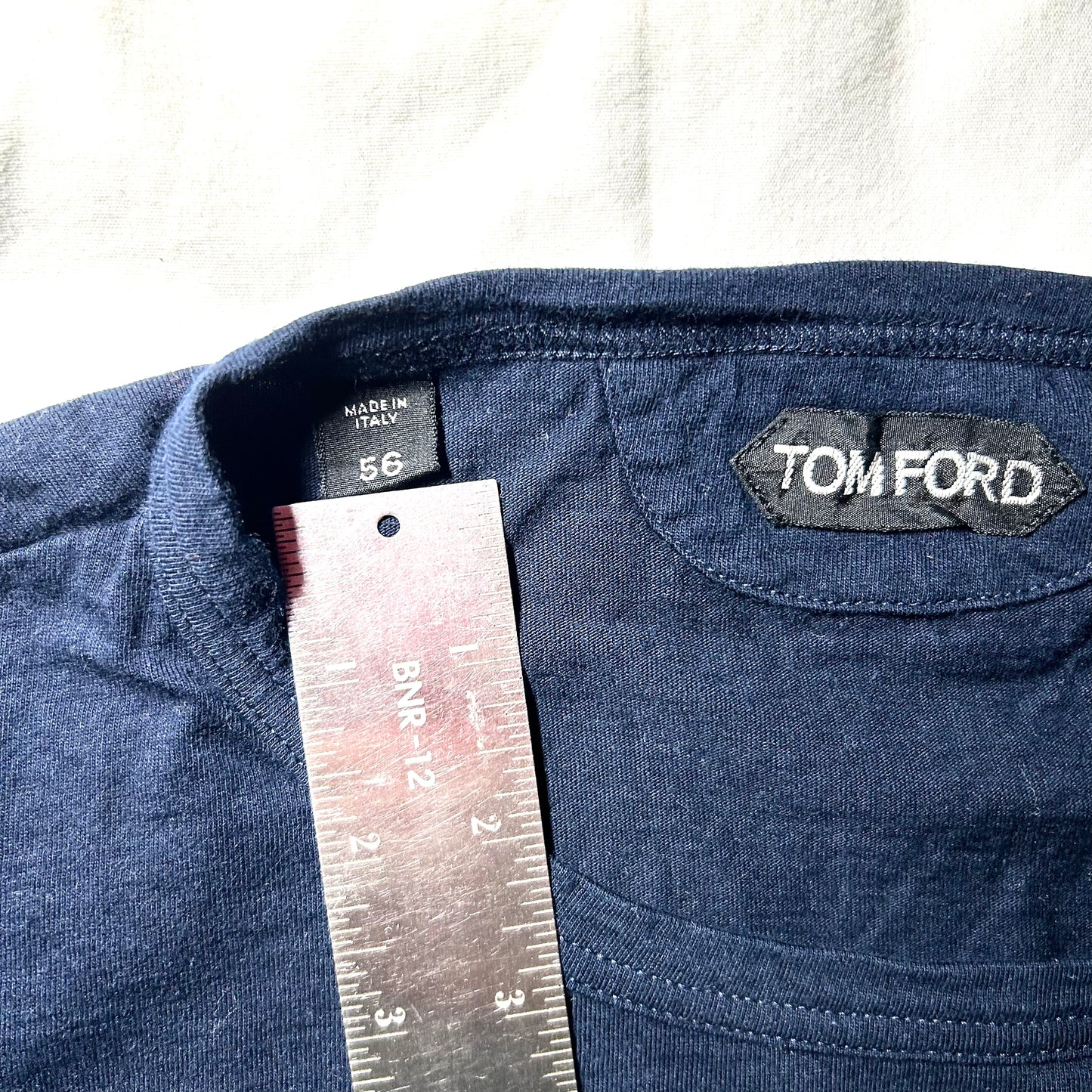 Tom Ford Classic Front Pocket T-Shirt - XL (56) - Navy