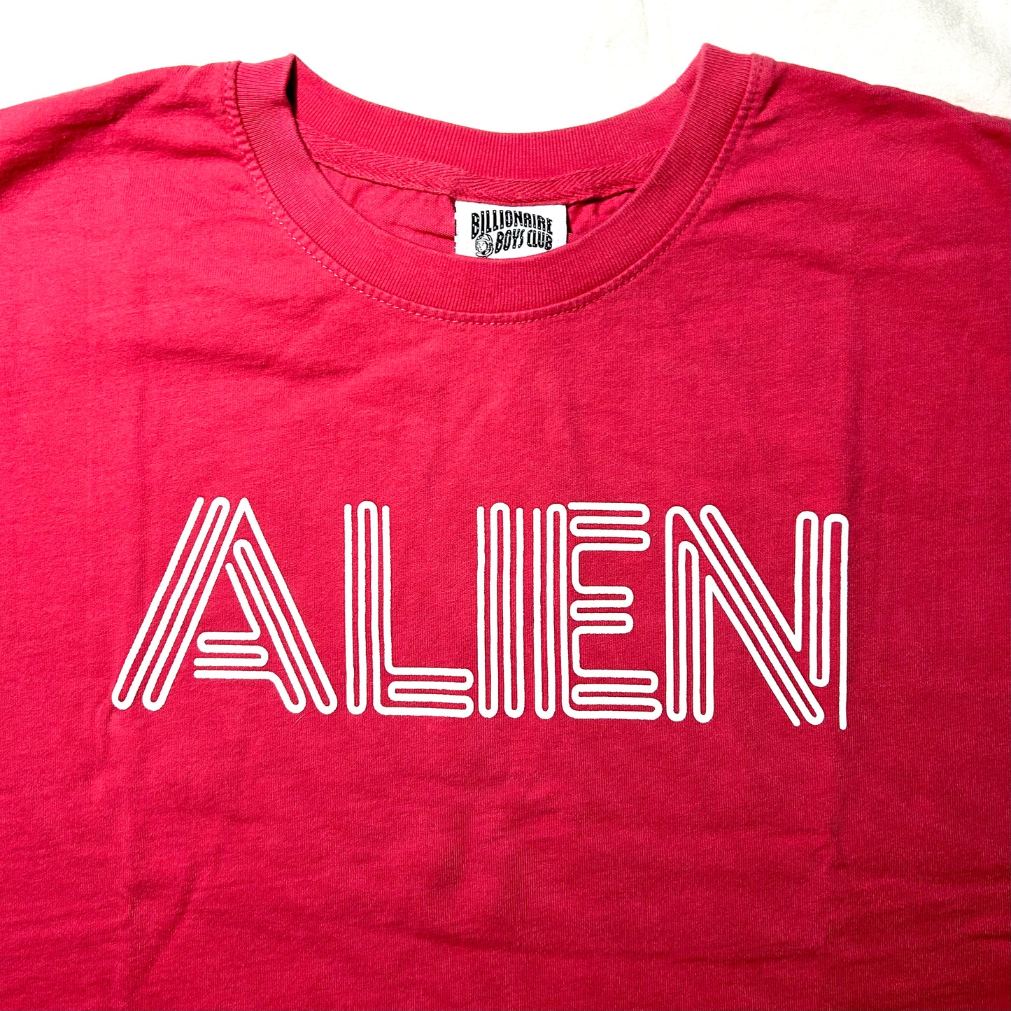 Billionaire Boys Club Alien Spellout T-Shirt - XL - Light Red