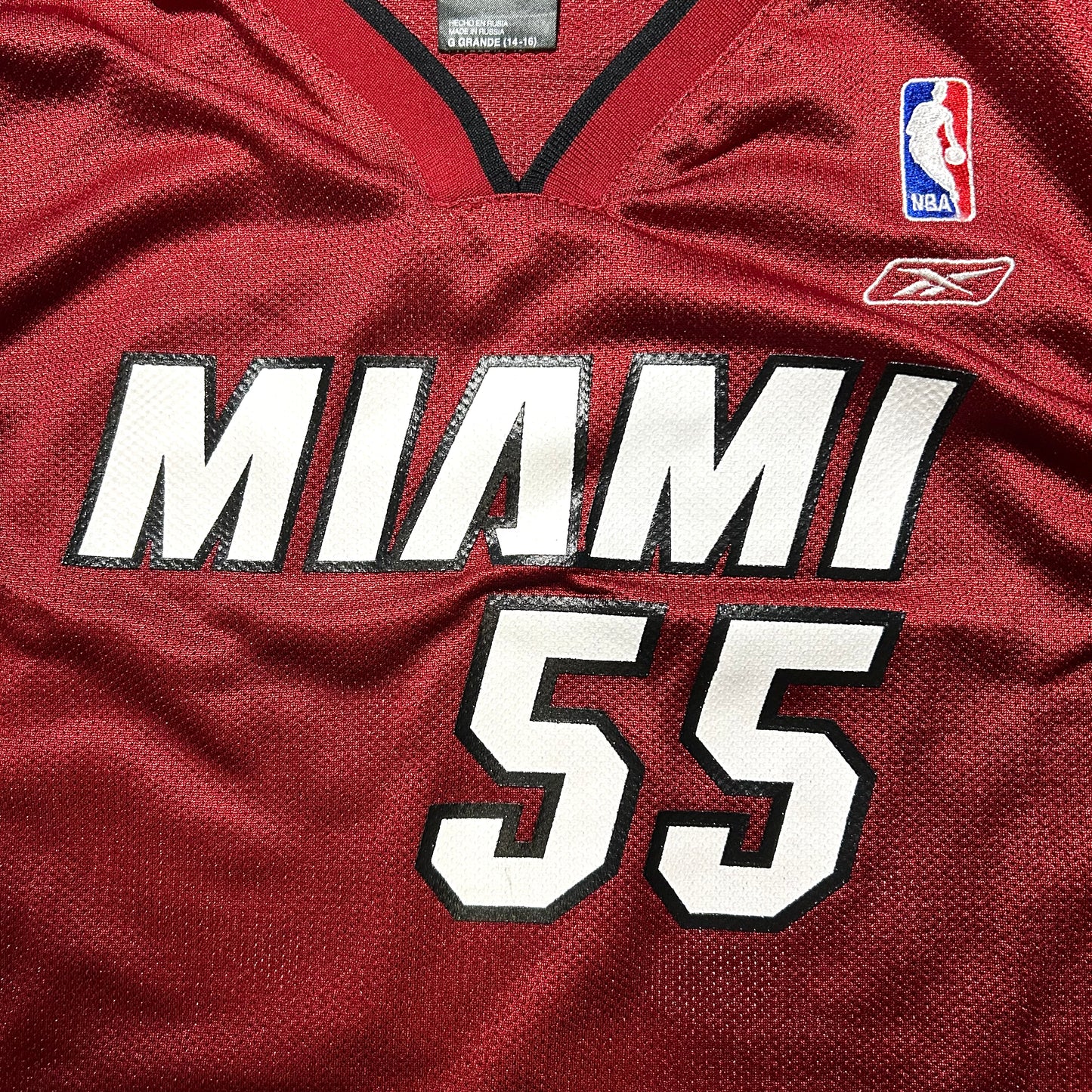 Reebok Miami Heat 2005-2006 Jason "White Chocolate" Williams #55 Jersey - Youth Large - Red