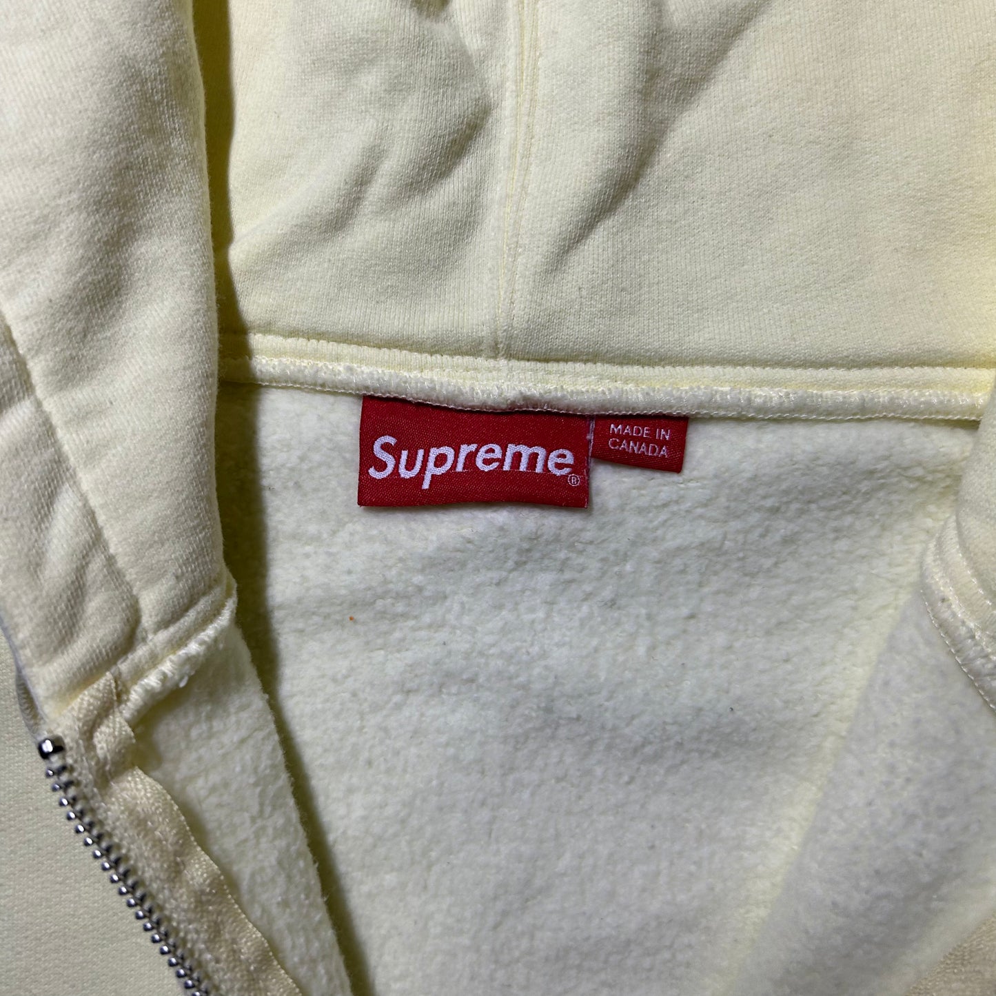 Supreme Small Box Logo Zip Up Hoodie (Spring/Summer 2019) - XL - Bright Yellow