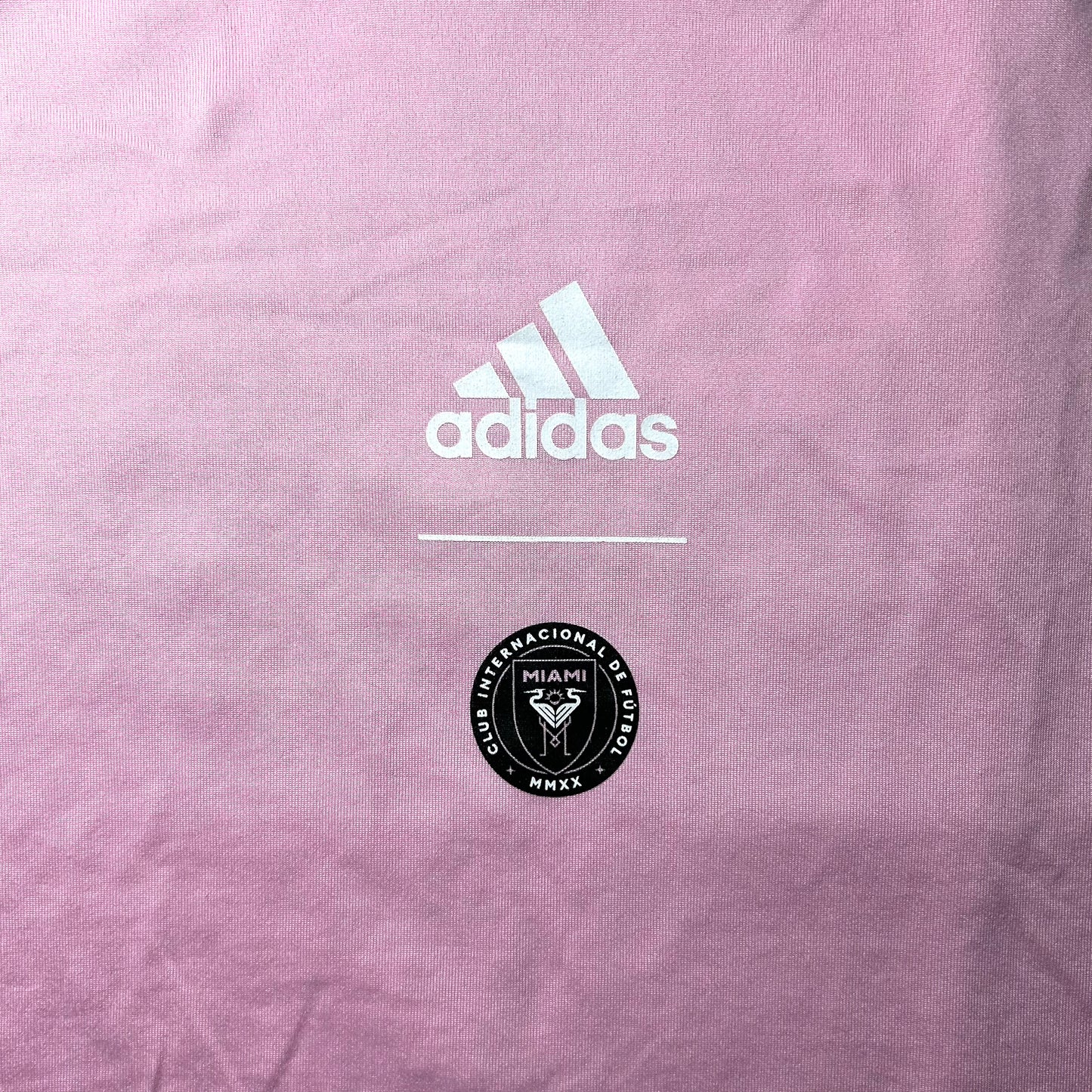 Adidas Inter Miami Club Football / Soccer Repeat Print T-shirt - Large - Pink