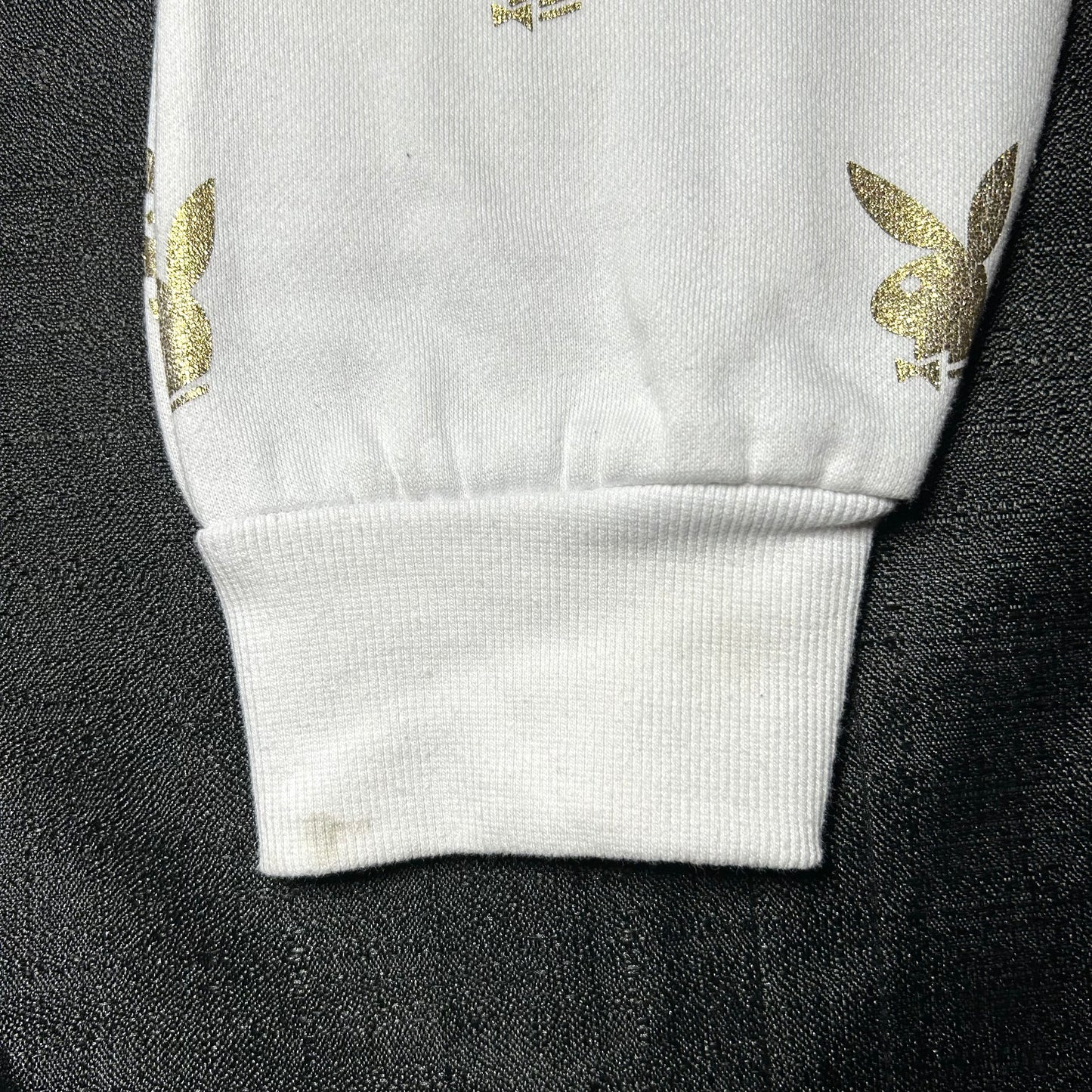 Playboy Gold Bunny Repeat Print Sweatpants - Large - White