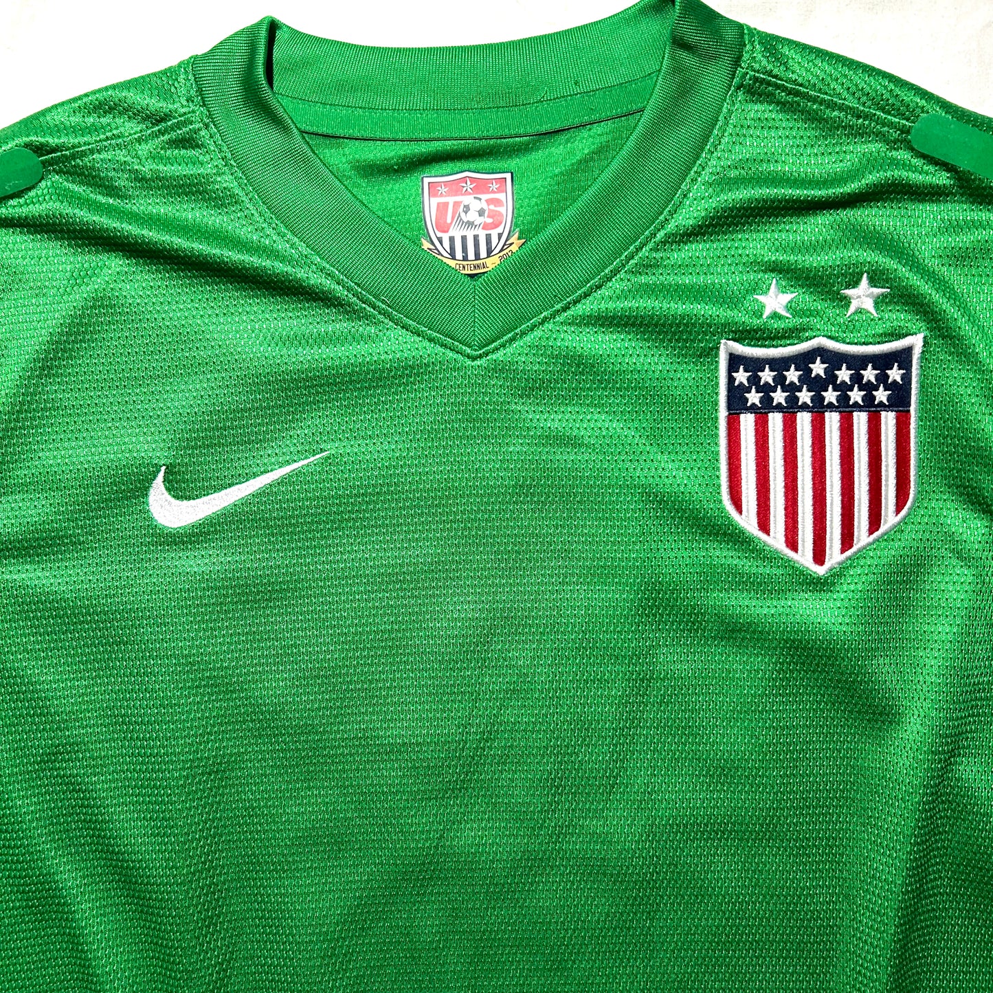 2013 Nike US Soccer / Football Centennial National Team Goalie Jersey - Small/Medium - Green