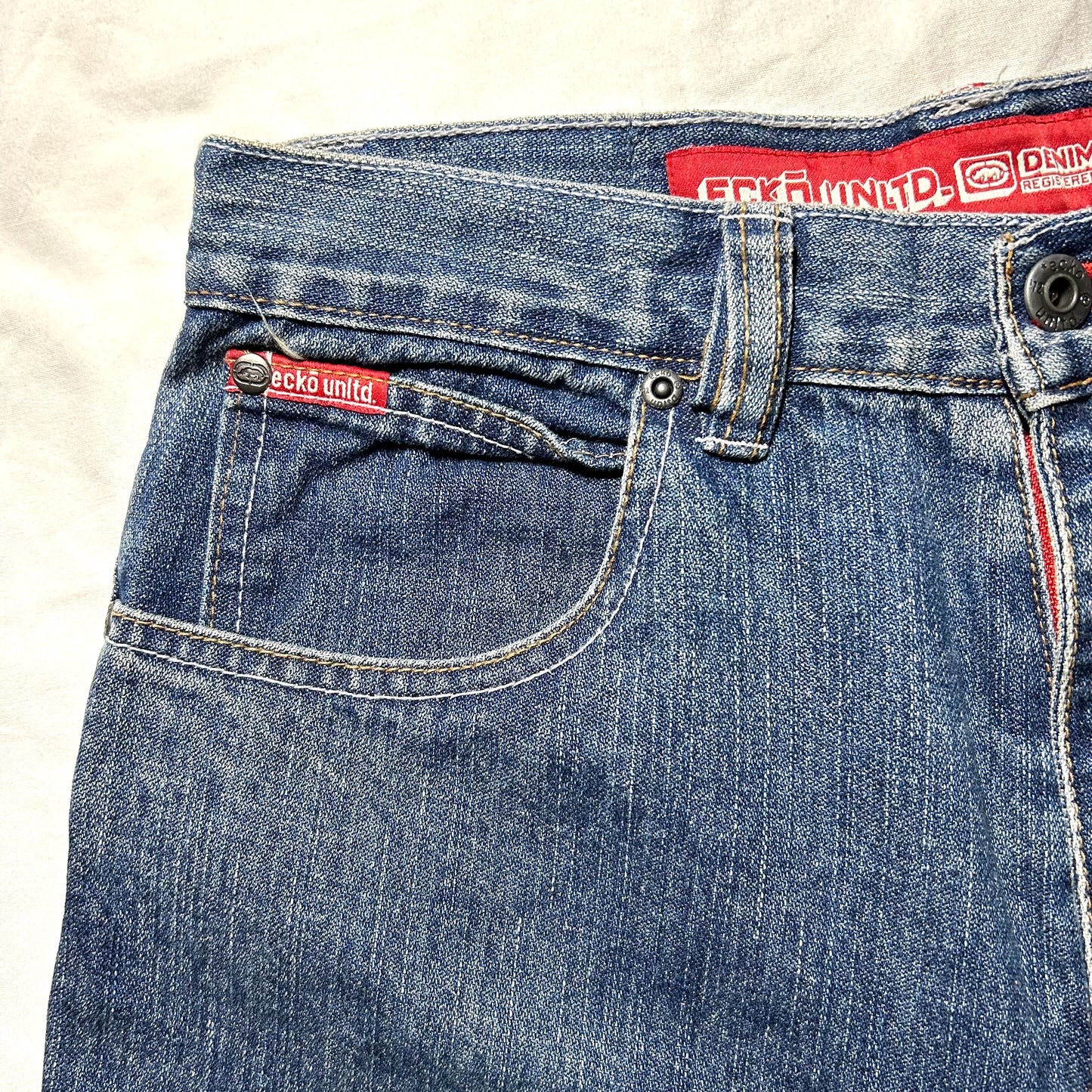 New w/ Tags Ecko Unltd Y2K Gambler Straight Cut Jeans Deadstock - 29 x 30