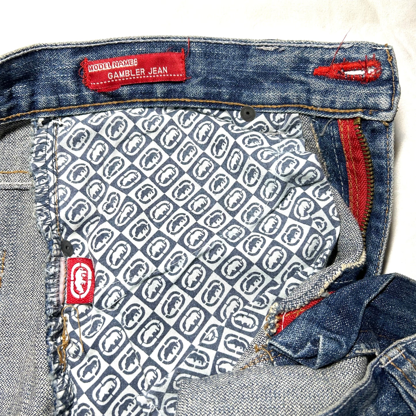 New w/ Tags Ecko Unltd Y2K Gambler Straight Cut Jeans Deadstock - 29 x 30