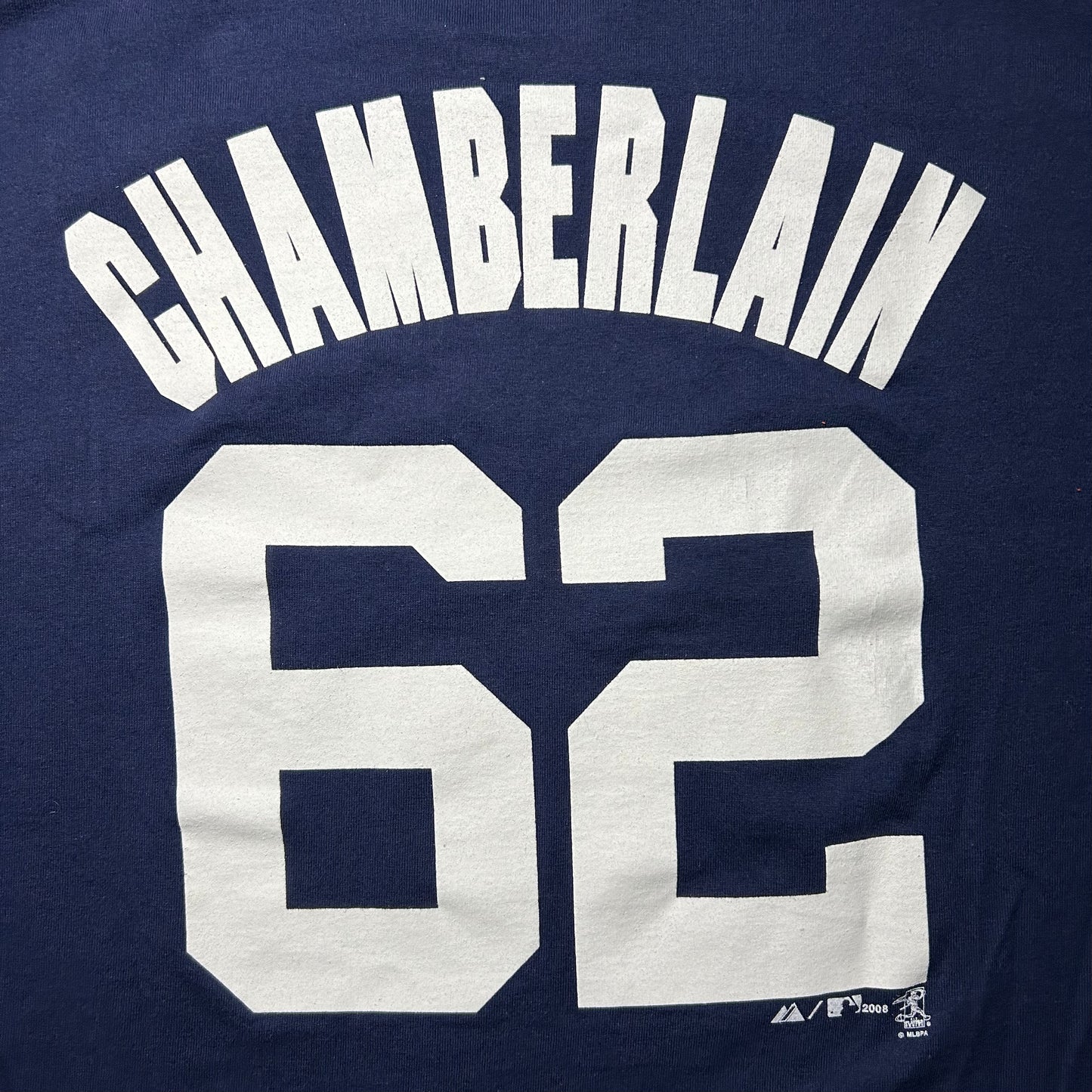 Majestic New York Yankees 2008 Joba Chamberlain #62 T-Shirt - Large - Navy