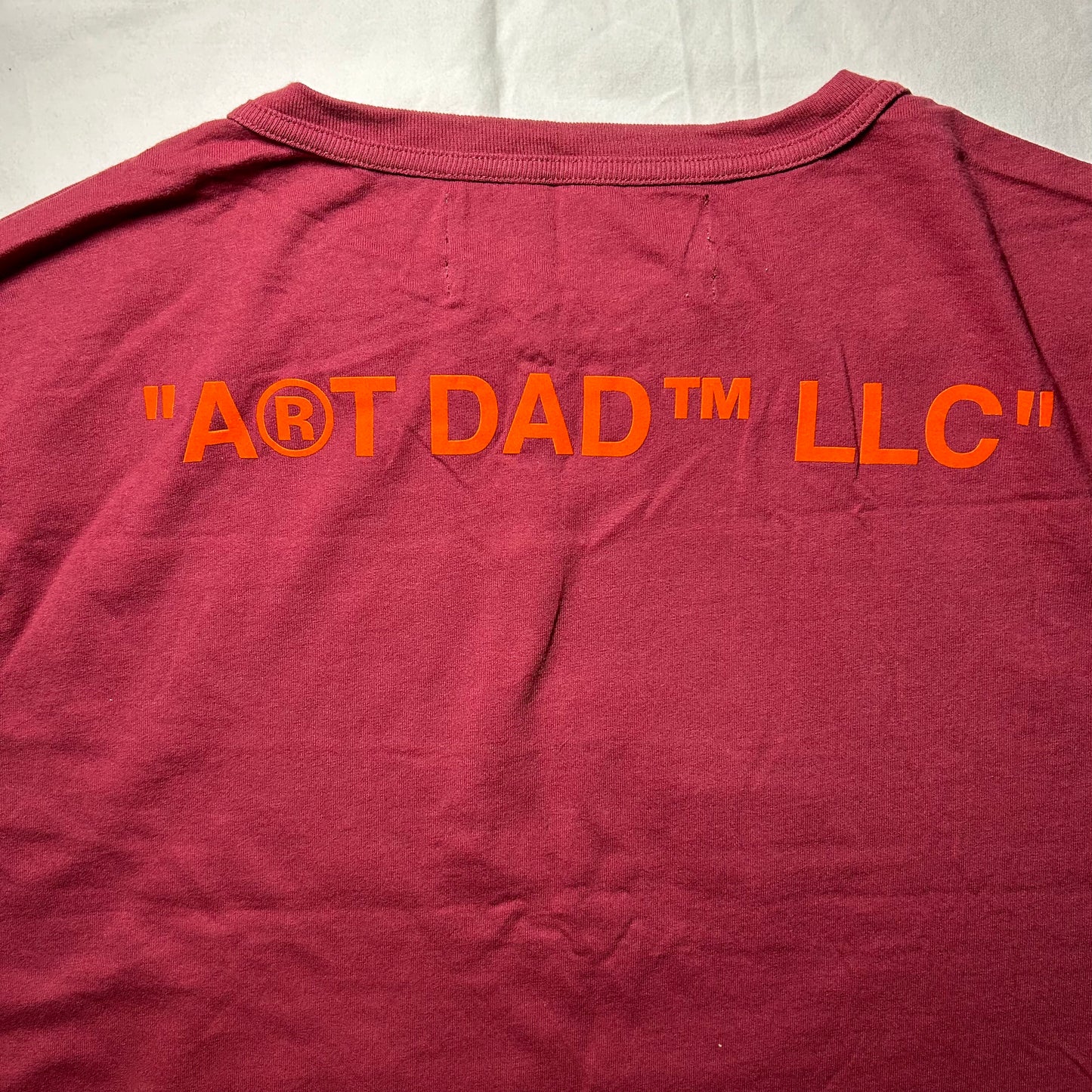 Off-White C/O Virgil Abloh x Art Dad LLC Late Nights Early Mornings T-Shirt (Fall/Winter 2017) - Large - Red