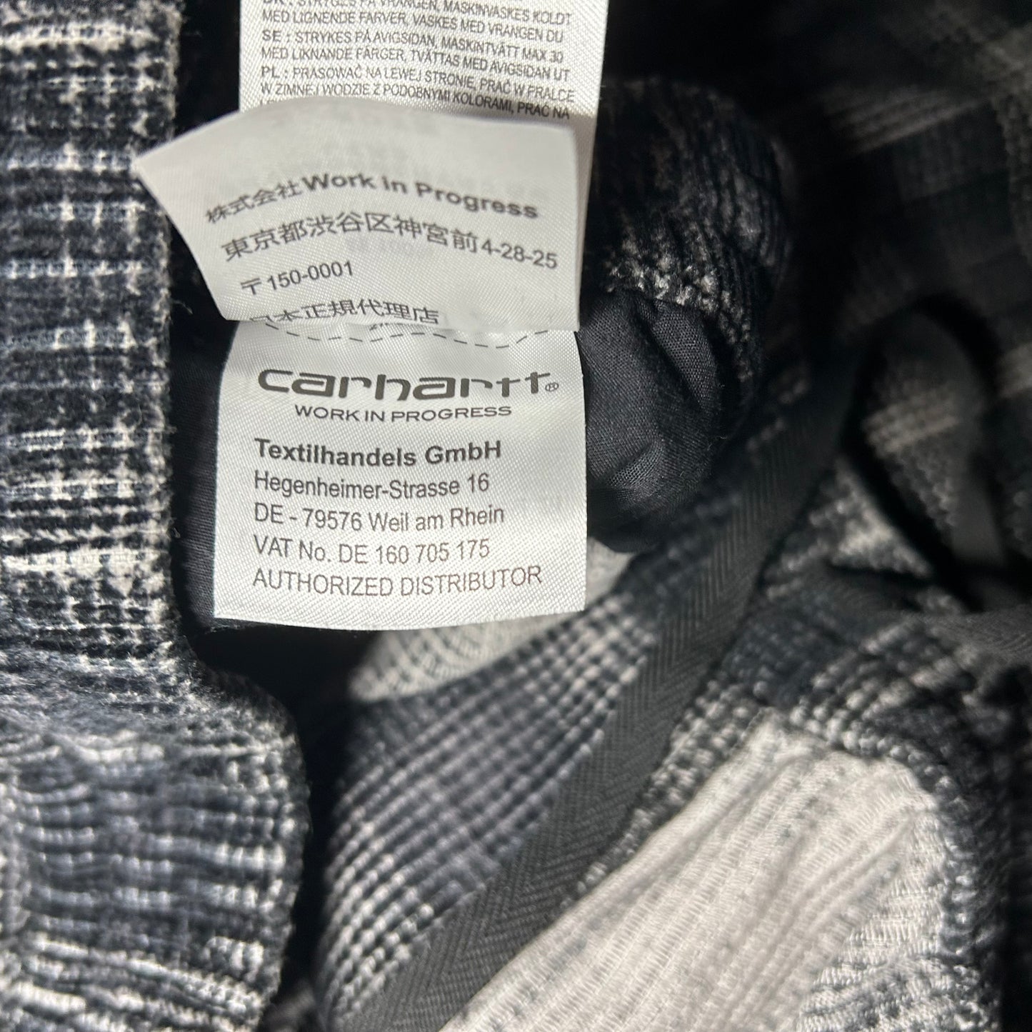 Carhartt WIP Flint Pants w/ Wiley Check Vulcan Pattern - Large - Gray