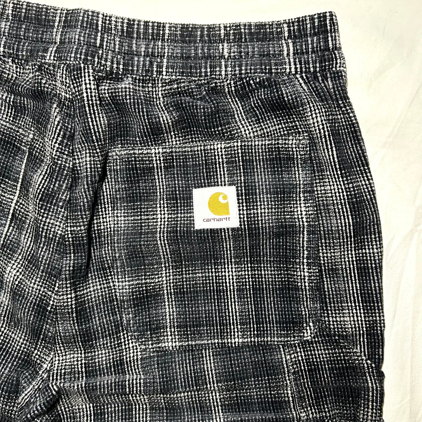 Carhartt WIP Flint Pants w/ Wiley Check Vulcan Pattern - Large - Gray