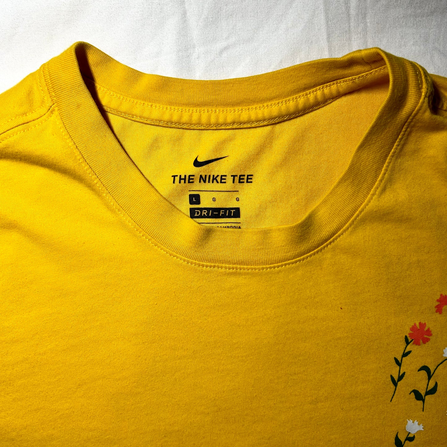 Nike Artist In Residence Andrew Savage Flowers T-Shirt - Yellow