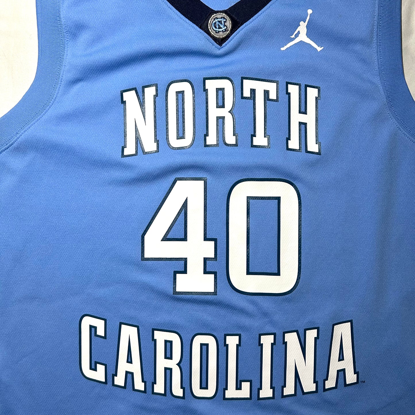 Jordan Nike Team Sports UNC Tarheels #40 Basketball Jersey - Large - Carolina Blue