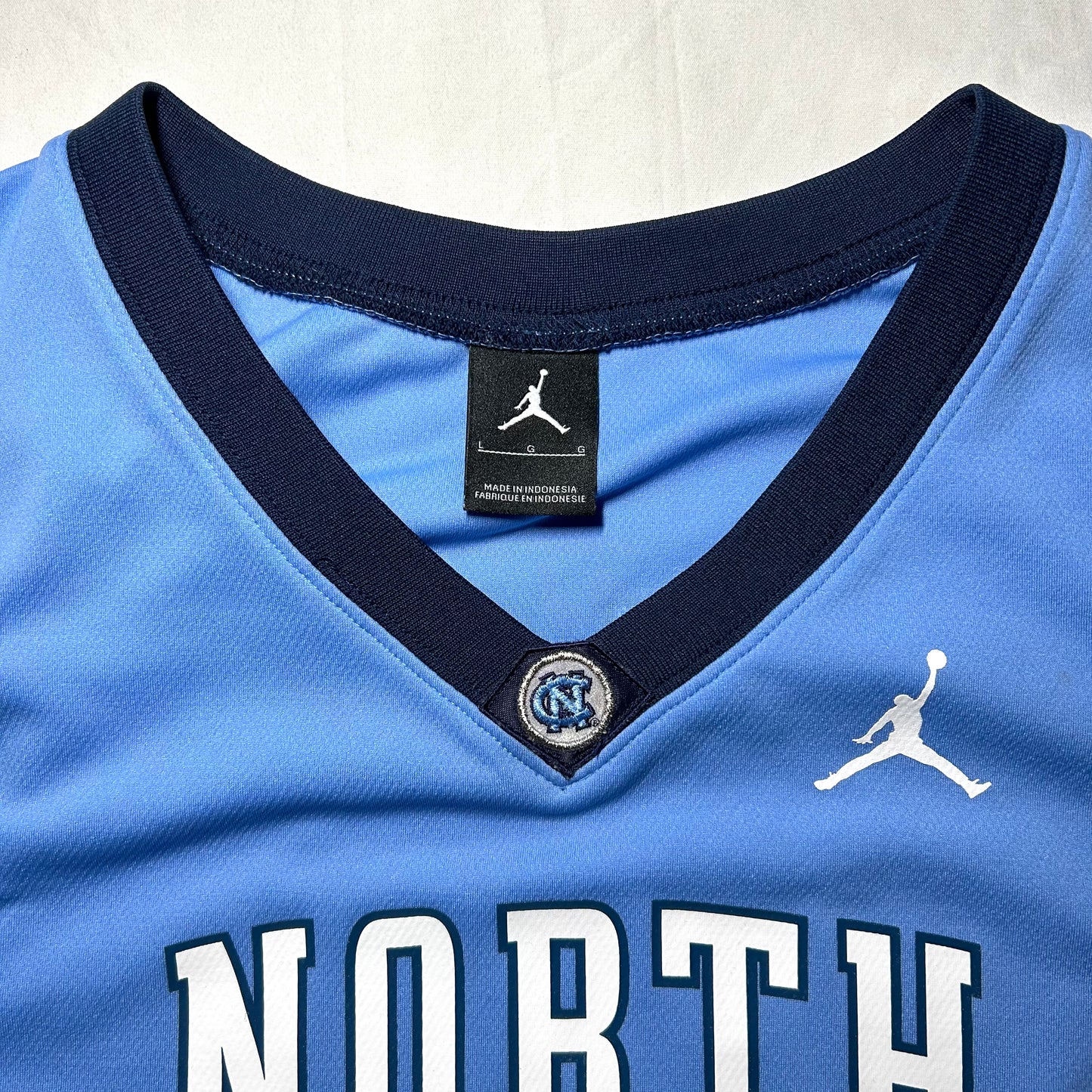 Jordan Nike Team Sports UNC Tarheels #40 Basketball Jersey - Large - Carolina Blue