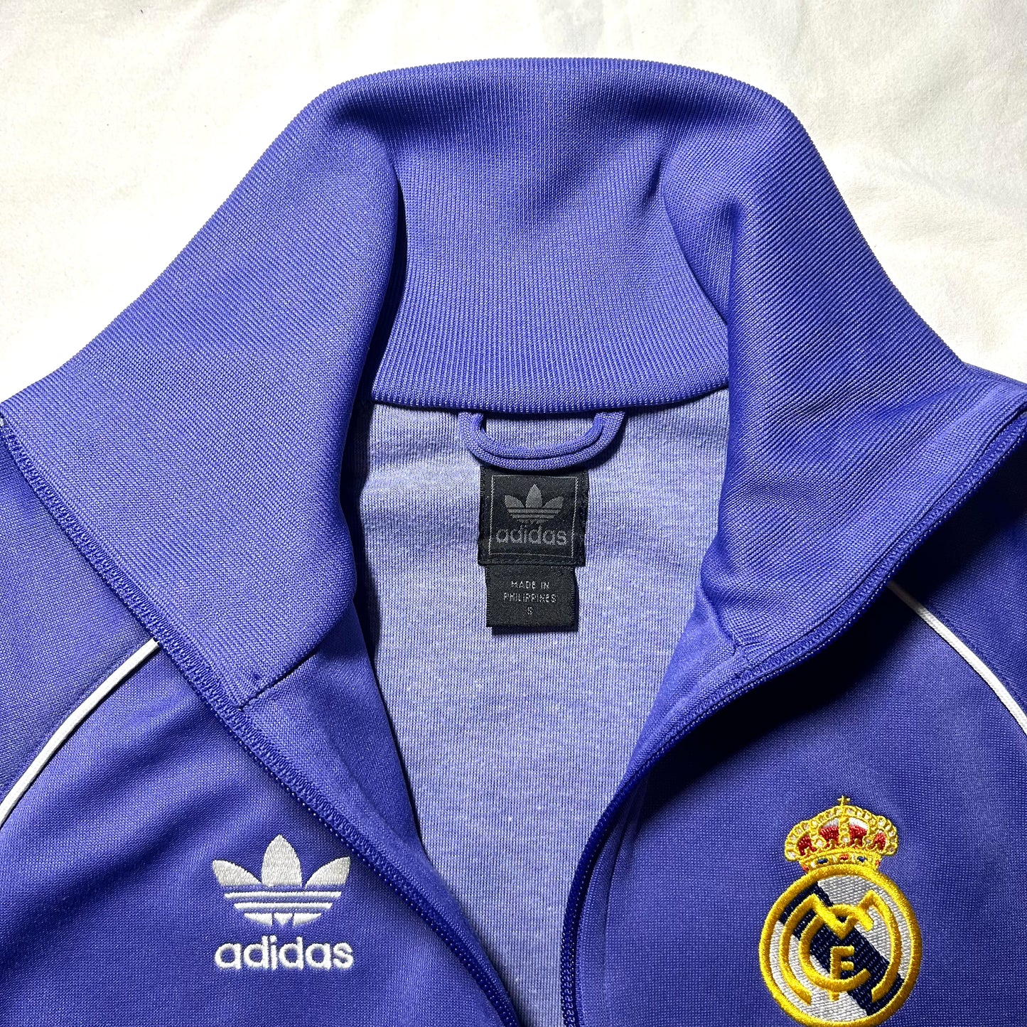 Y2K Adidas Real Madrid Football Club Full Zip Warmup Jacket w/ Trefoil - Small - Purple