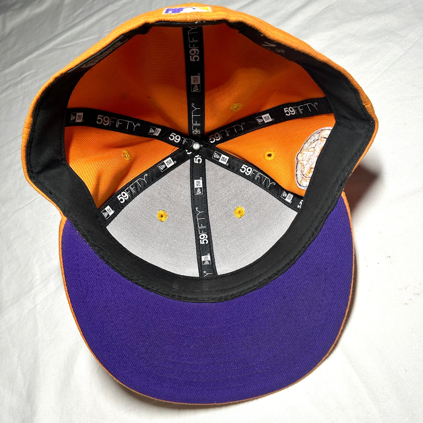 New Era Cooperstown Collection 59fifty Los Angeles Dodgers 60th Anniversary Fitted Hat - 7 & 3/4 - Orange