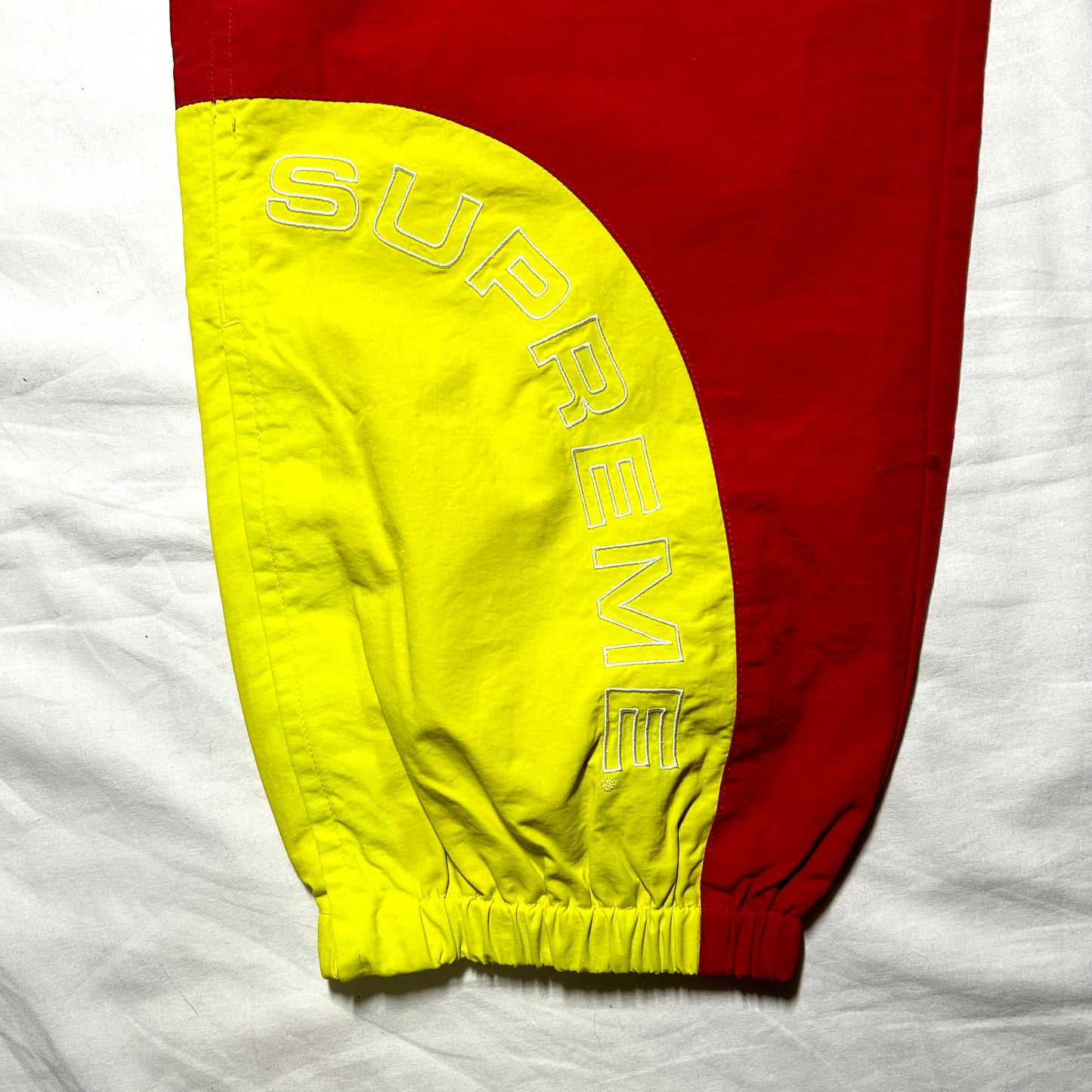 Supreme Corner Arc Track Pants (Spring/Summer 2018) - XL - Red / Yellow