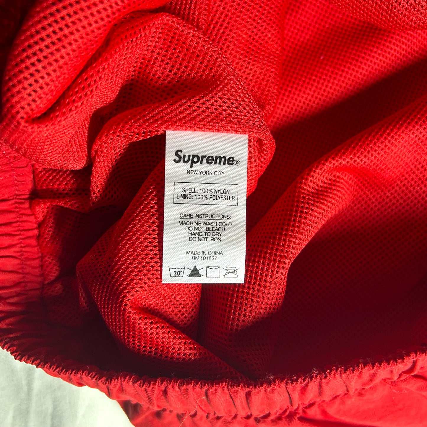 Supreme Corner Arc Track Pants (Spring/Summer 2018) - XL - Red / Yellow