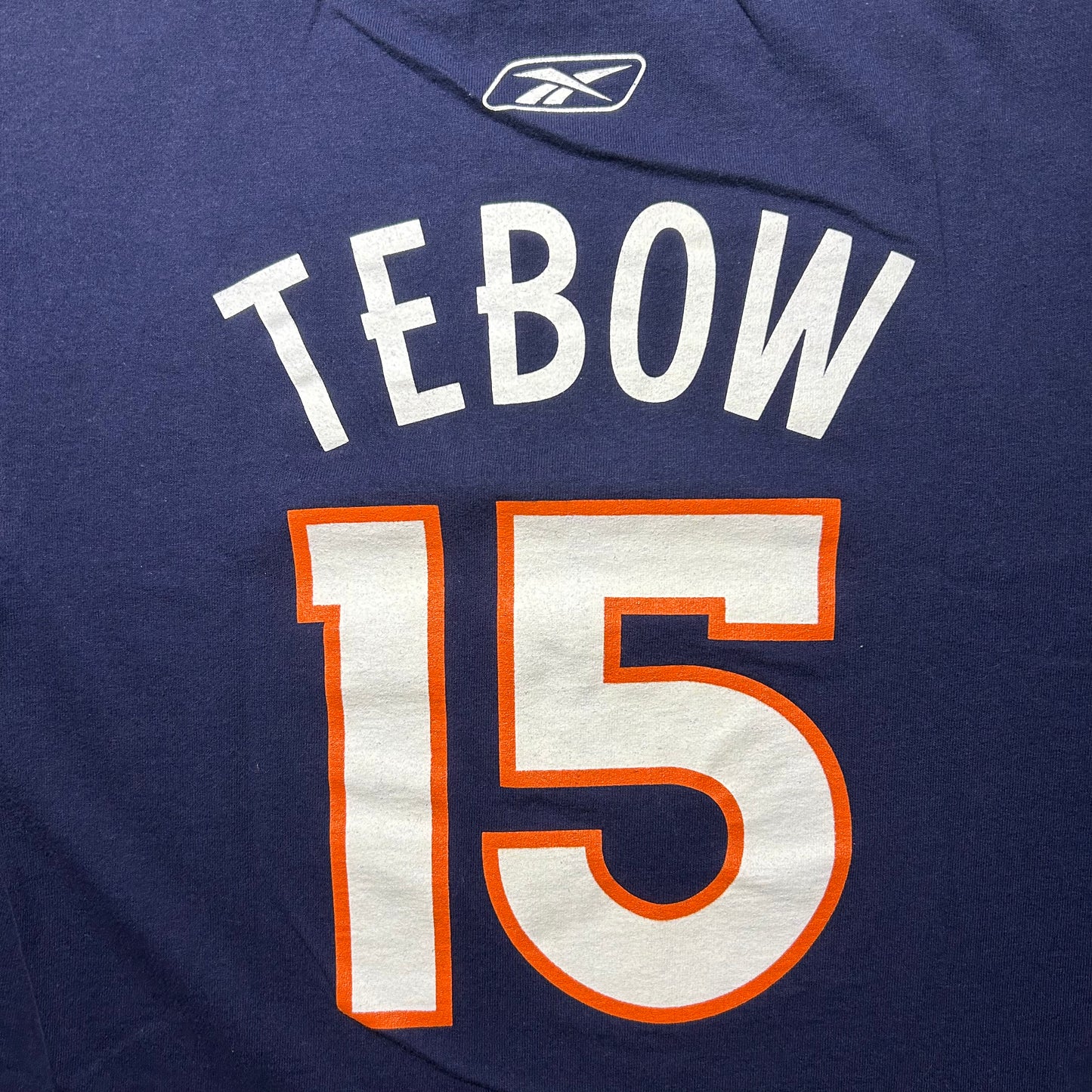 Reebok Denver Broncos Tim Tebow #15 T-Shirt - Small - Navy