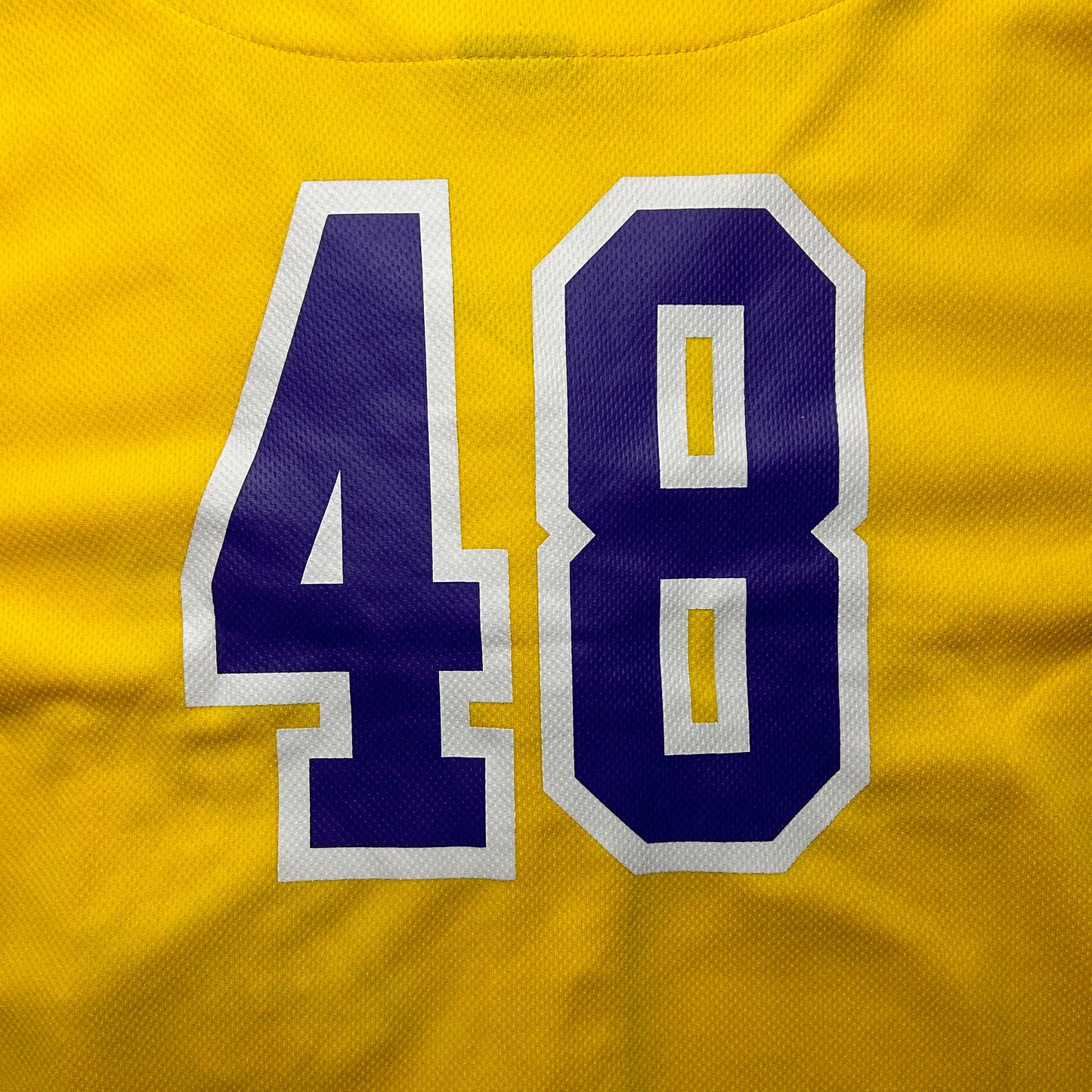 Ultra Game Los Angeles Lakers #48 Button-Up Baseball Jersey - Small - Yellow