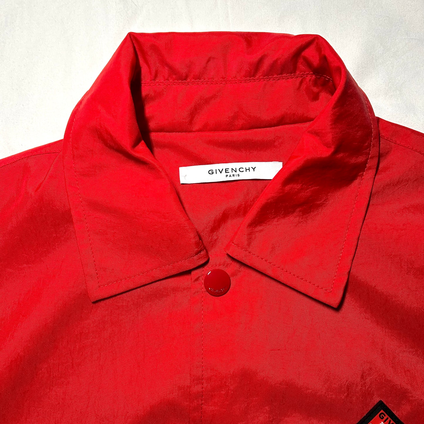 Givenchy Snap-Button Windbreaker Jacket - 2XL - Red