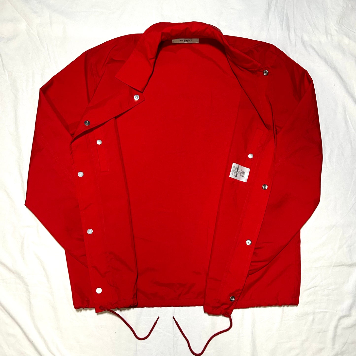 Givenchy Snap-Button Windbreaker Jacket - 2XL - Red