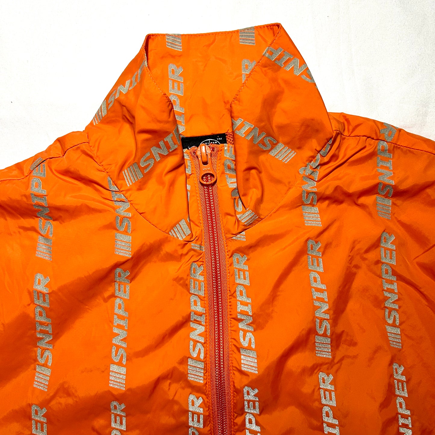 Sniper Gang Sniper Gang Sniper Stripes Full Zip Windbreaker - Small - Orange