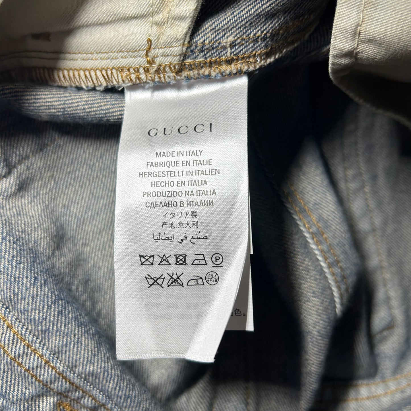 Gucci Regular Fit Washed Jeans (Lot 25) - 38 x 34 - Indigo