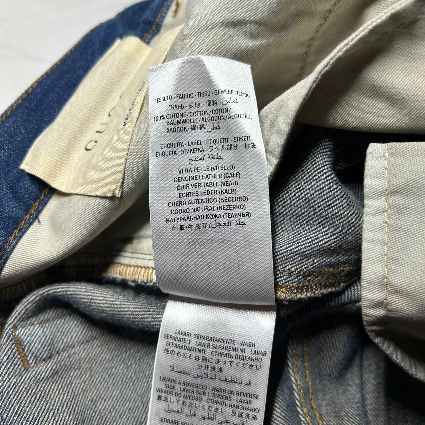 Gucci Regular Fit Washed Jeans (Lot 25) - 38 x 34 - Indigo