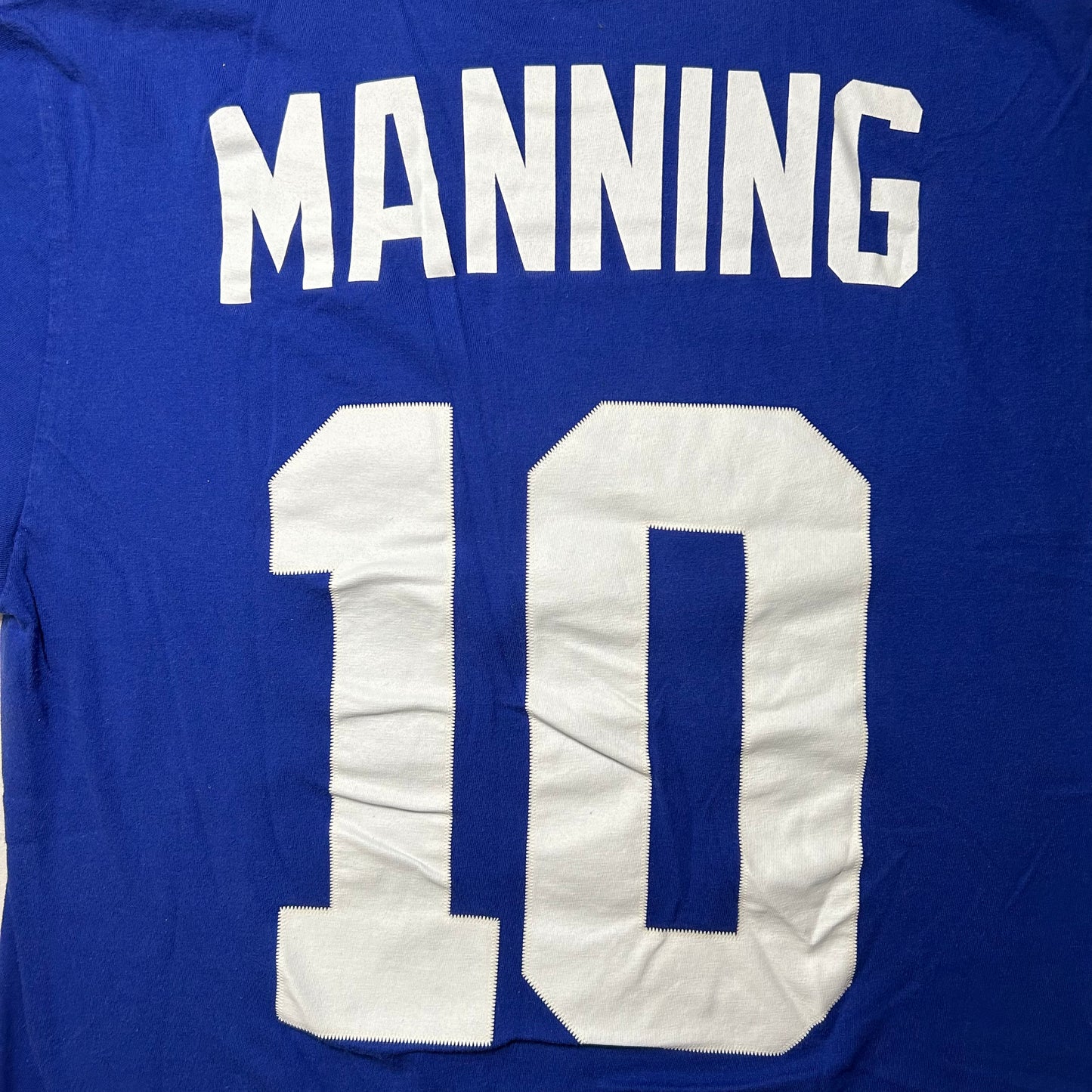 Nike NFL Team Apparel New York Giants Eli Manning #10 T-Shirt - Small - Blue