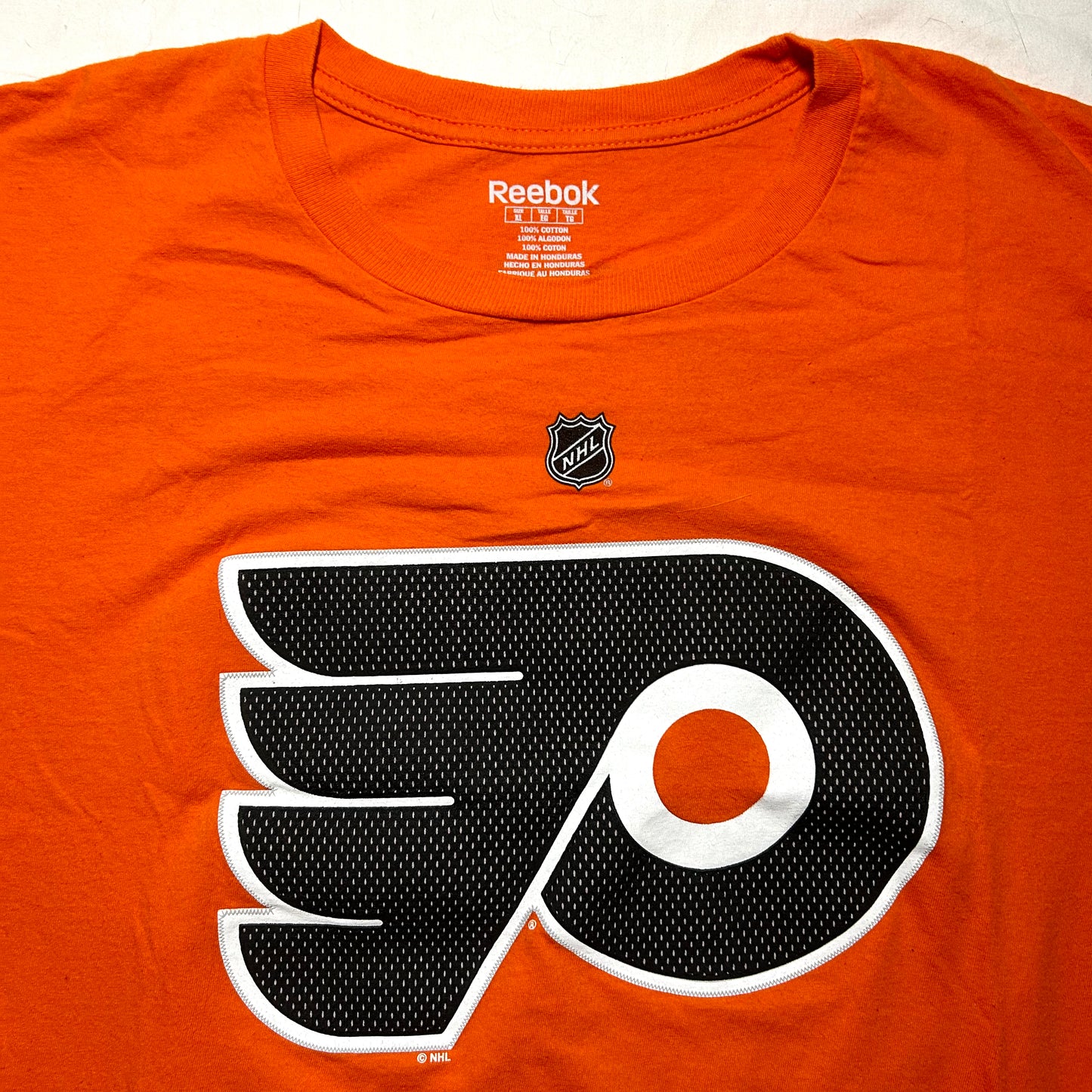 Reebok Philadelphia Flyers Shayne Gostisbehere #53 T-Shirt - XL - Orange