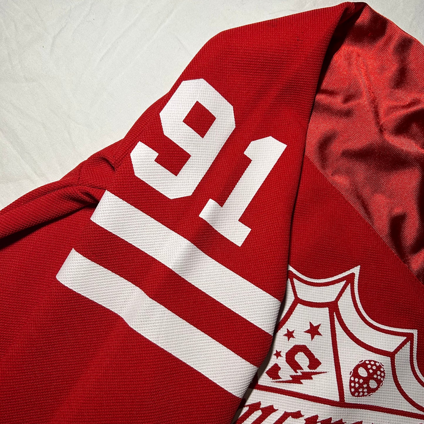 Vintage 90s Southpole Overstanding Everlasting #91 Hockey Jersey - XL - Red