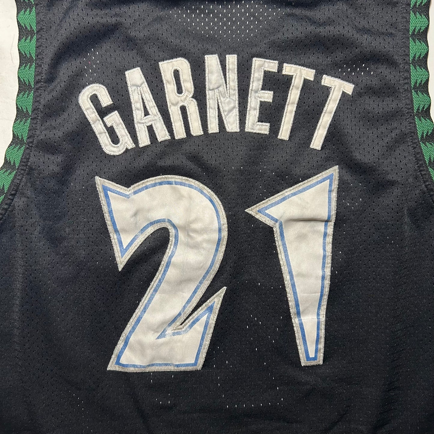 Y2K Adidas Minnesota Timberwolves Kevin Garnett #21 Jersey - 2XL +2" - Black