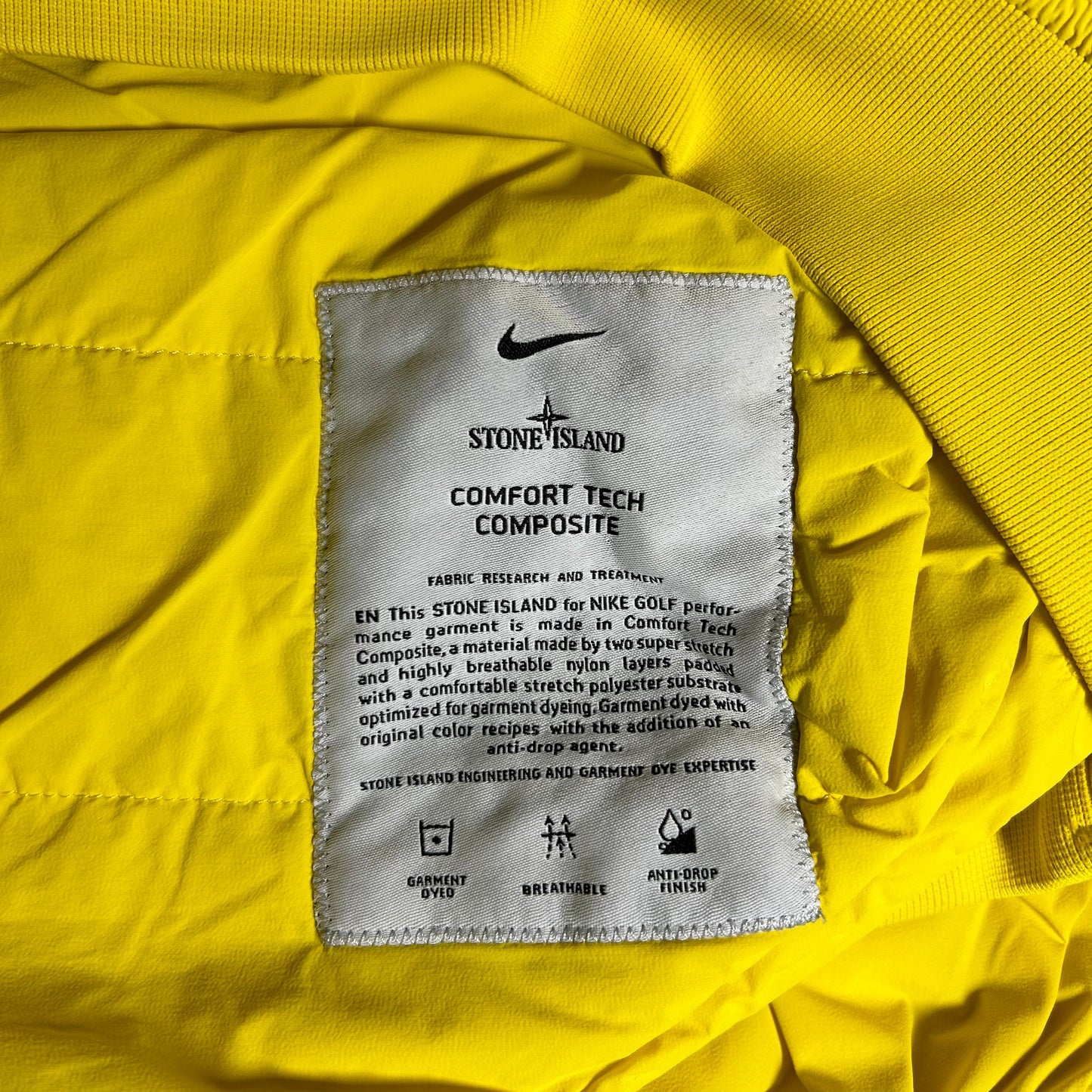 Nike Golf x Stone Island 601N2 Crewneck Sweater (Fall/Winter 2019) - XL - Yellow