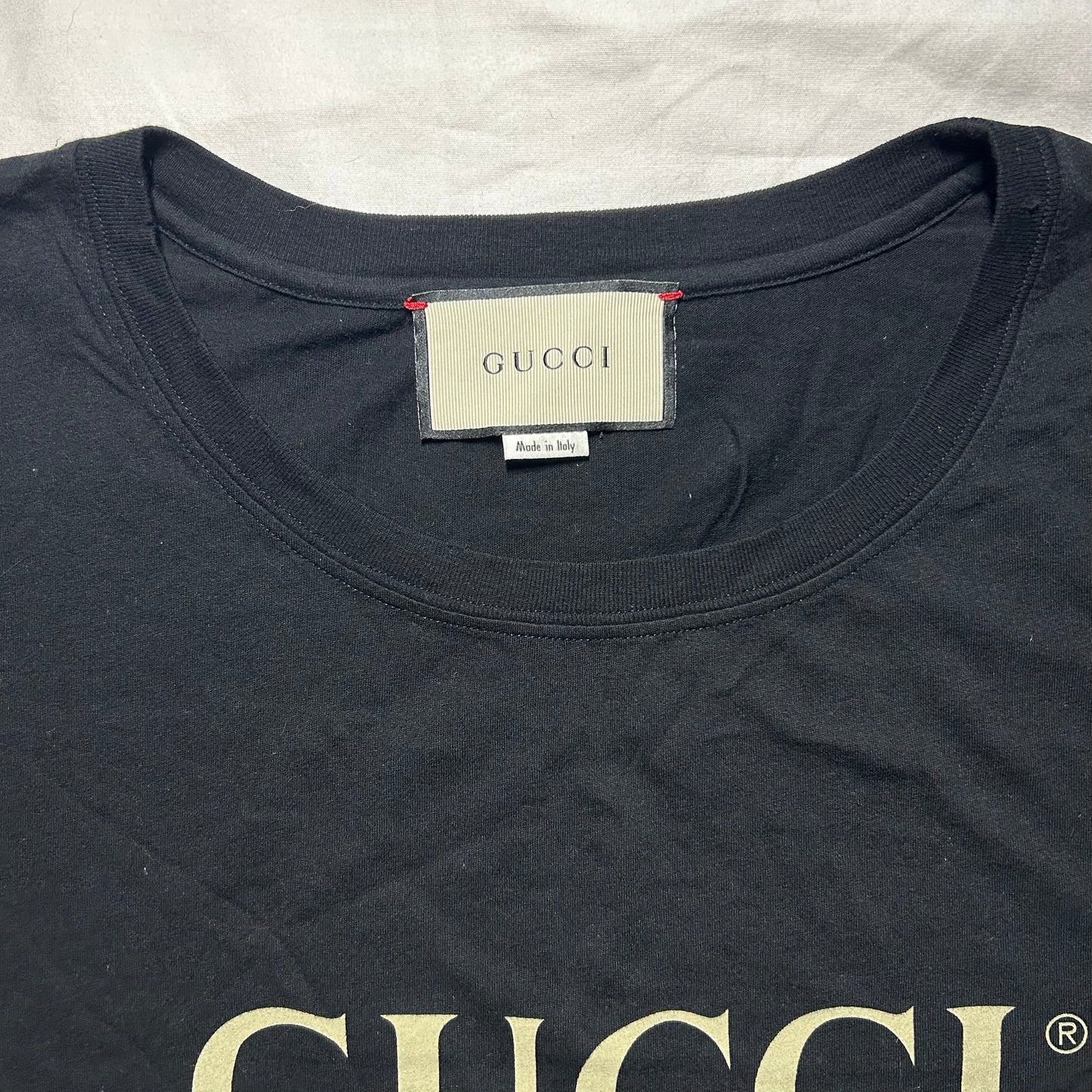 Gucci Oversize Washed T-Shirt With Gucci Logo - XL - Black