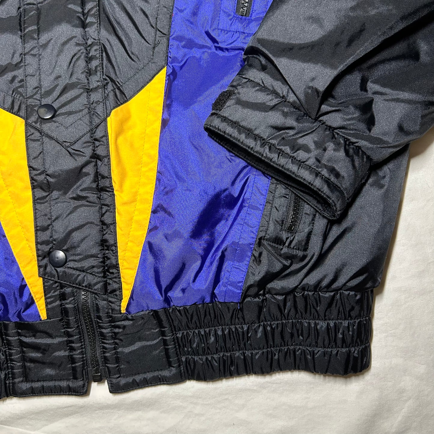 Vintage Solus by Kaelin Solar Padded Ski Jacket 3194 Storm - Large - Indigo / Yellow / Black