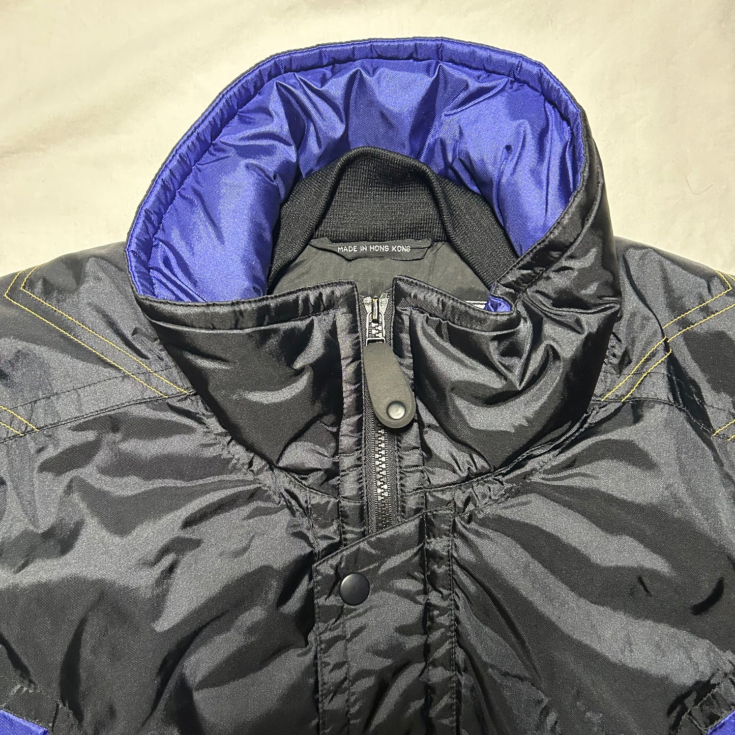 Vintage Solus by Kaelin Solar Padded Ski Jacket 3194 Storm - Large - Indigo / Yellow / Black