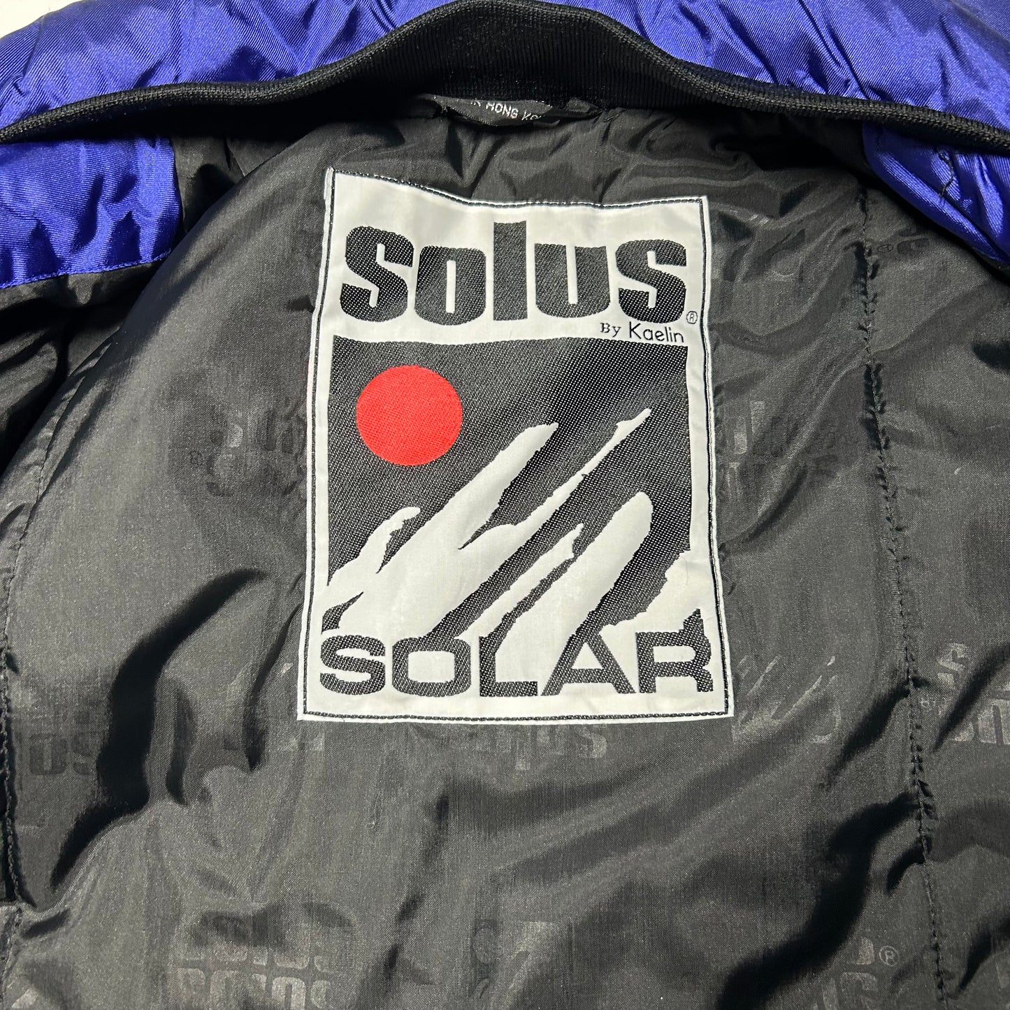 Vintage Solus by Kaelin Solar Padded Ski Jacket 3194 Storm - Large - Indigo / Yellow / Black