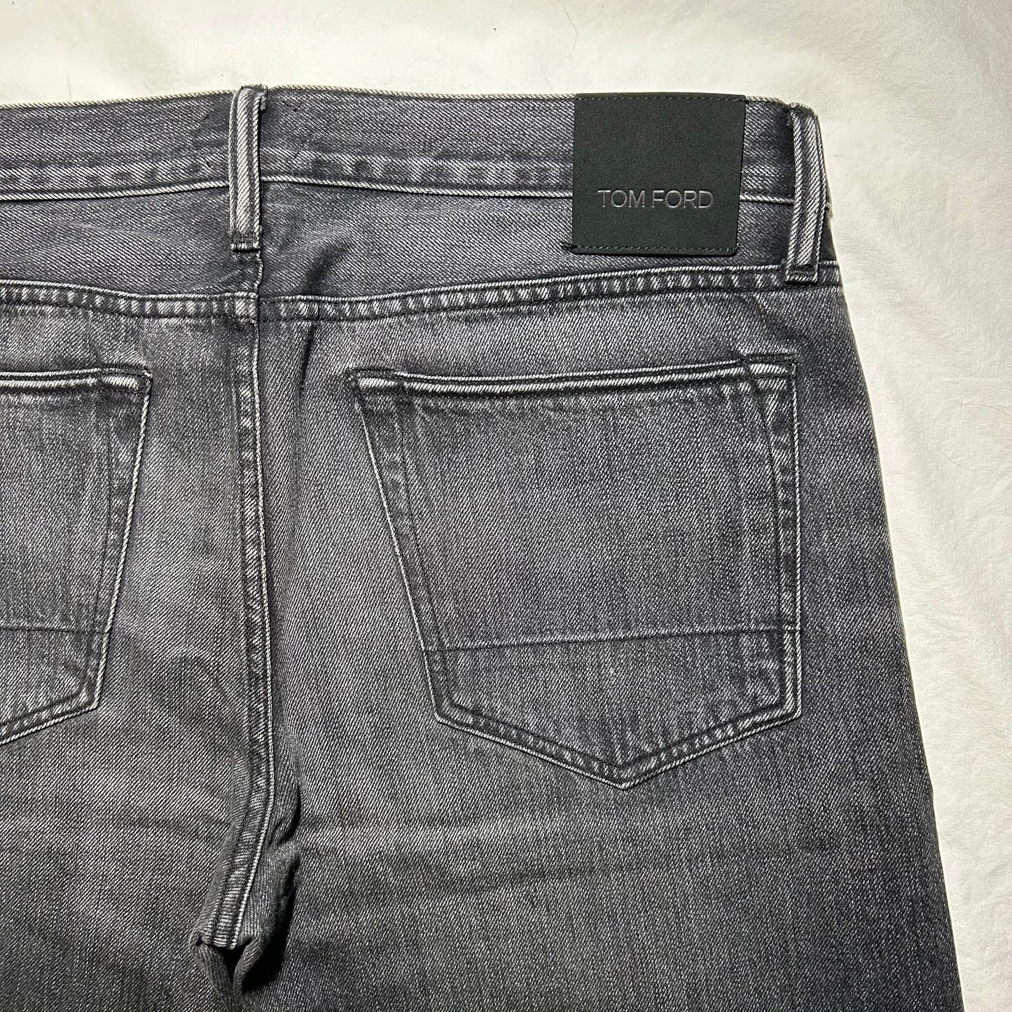 Tom Ford Slim Fit Selvedge Denim Jeans TFD001 - 36 x 36 - Dark Gray Wash