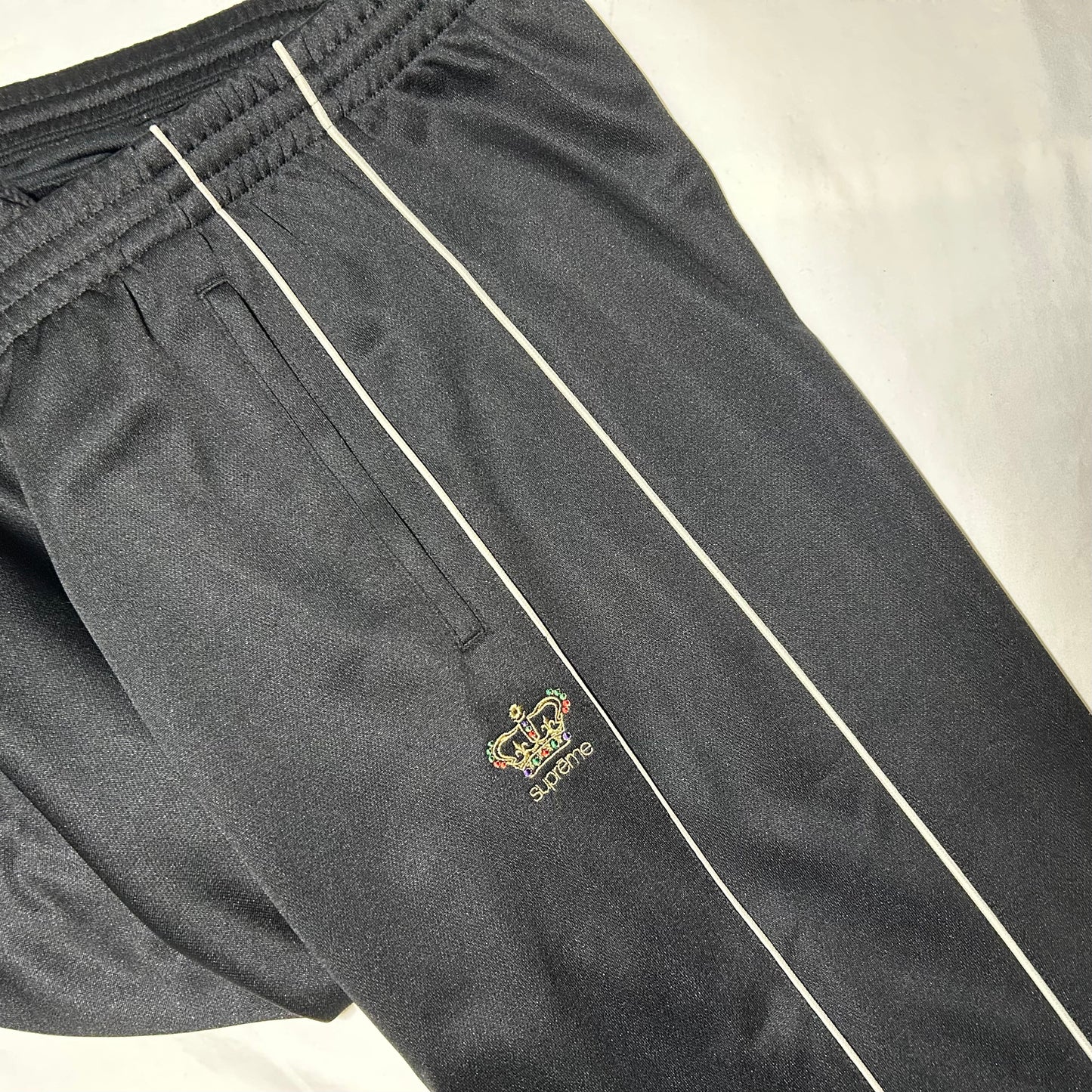 Supreme Crown Track Pants (Fall/Winter 2019) - XL - Black