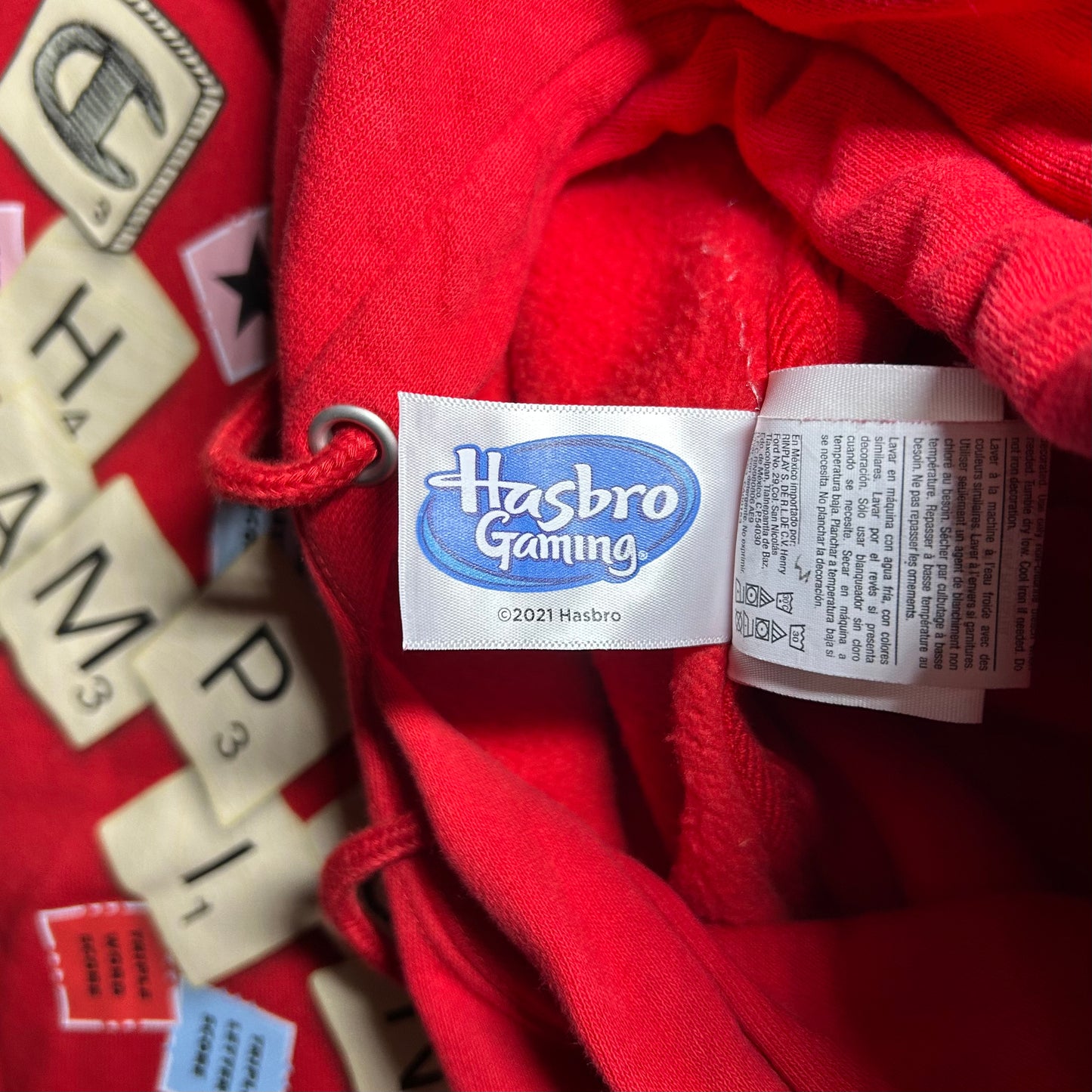 Champion x Scrabble by Hasbro Reverse Weave Hoodie - Medium - Red